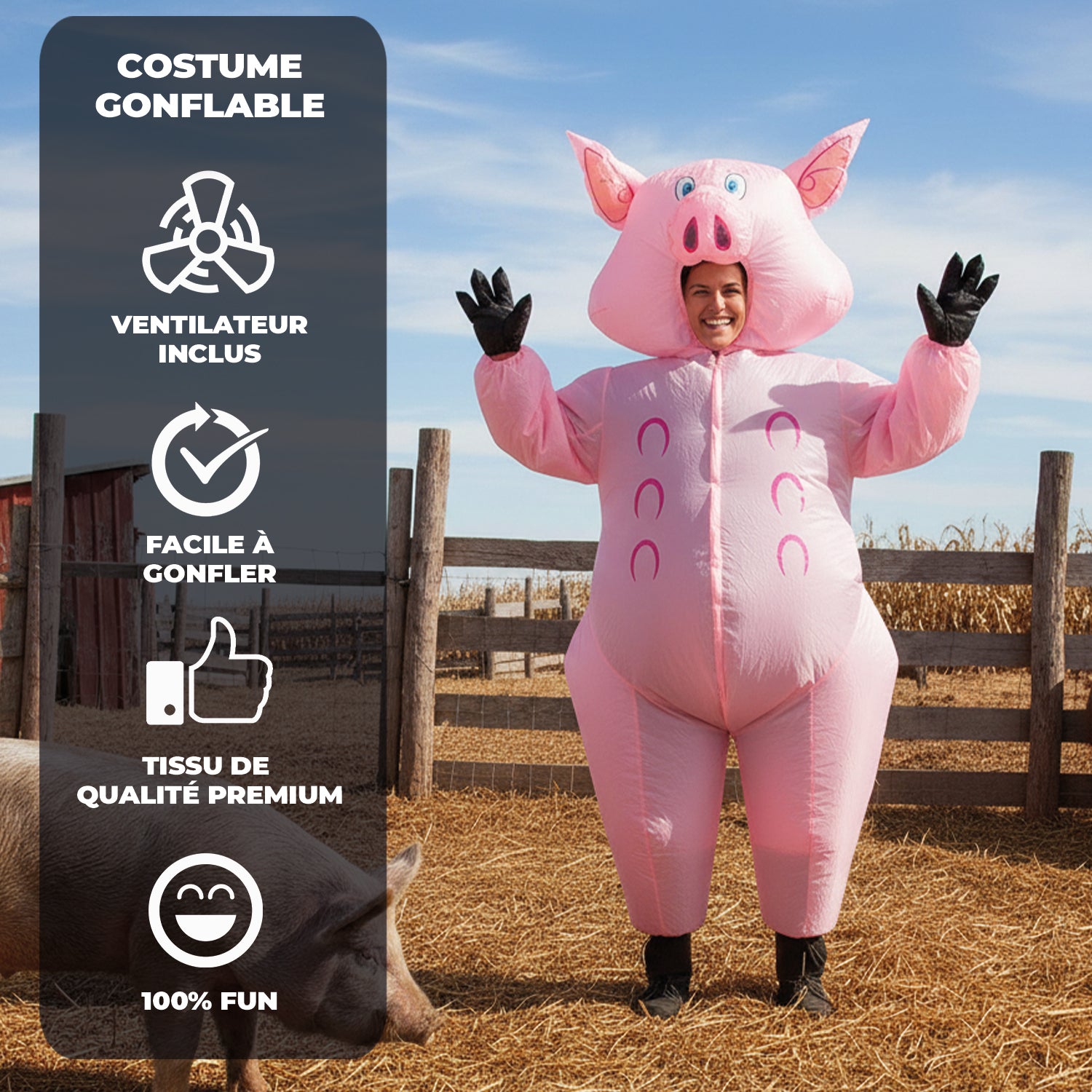 Costume Gonflable Adulte – Cochon