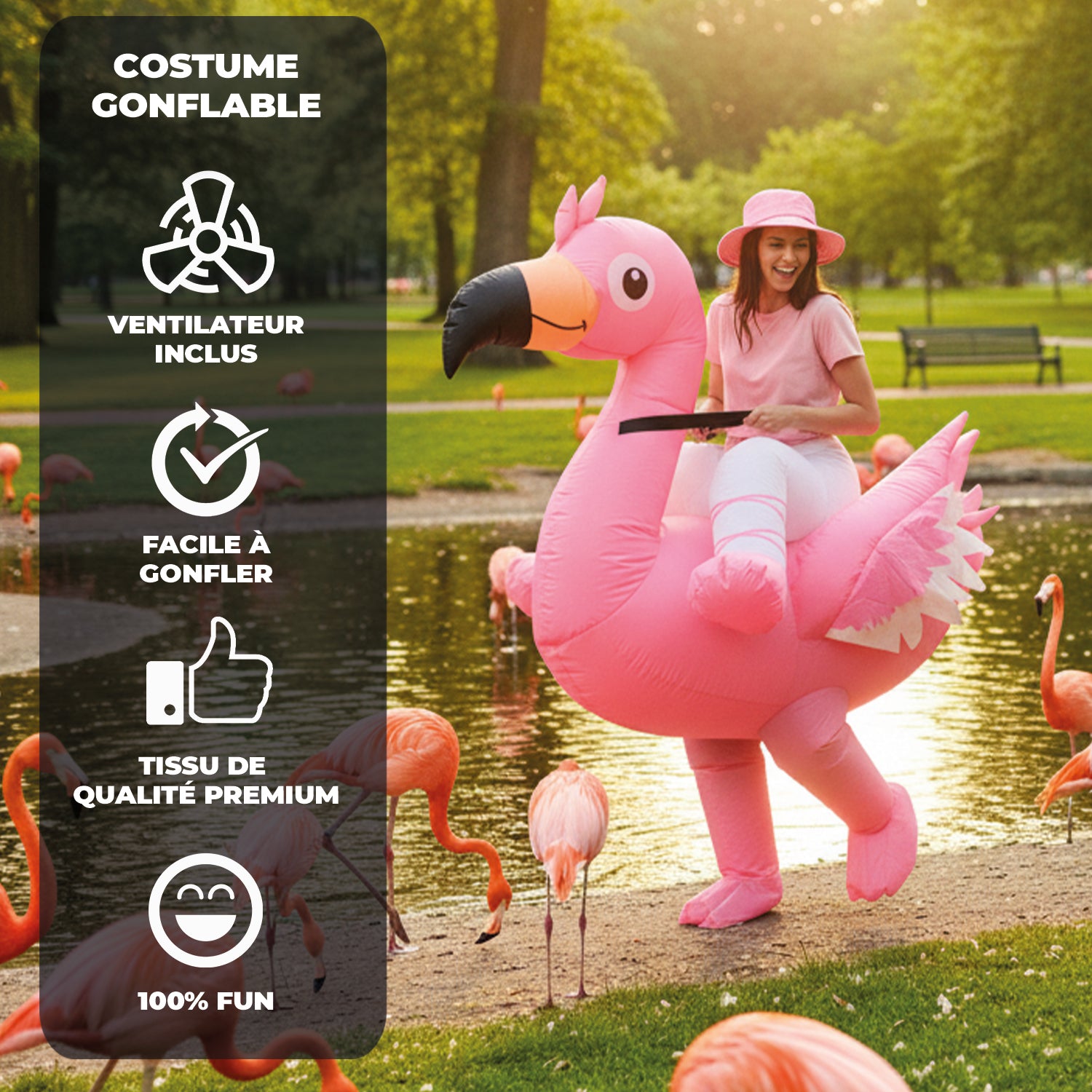 Costume Gonflable Adulte – Flamant Rose