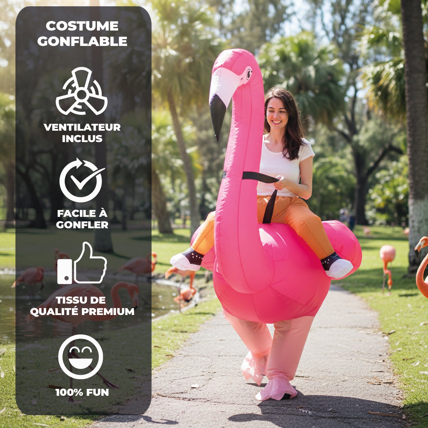 Costume Gonflable Adulte – Flamant Rose 2