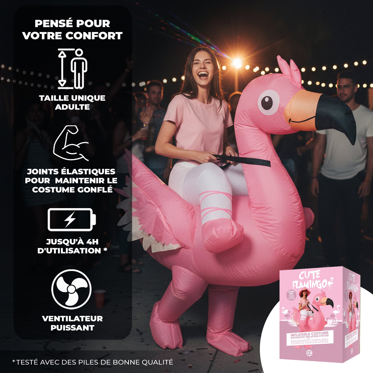 Costume Gonflable Adulte – Flamant Rose