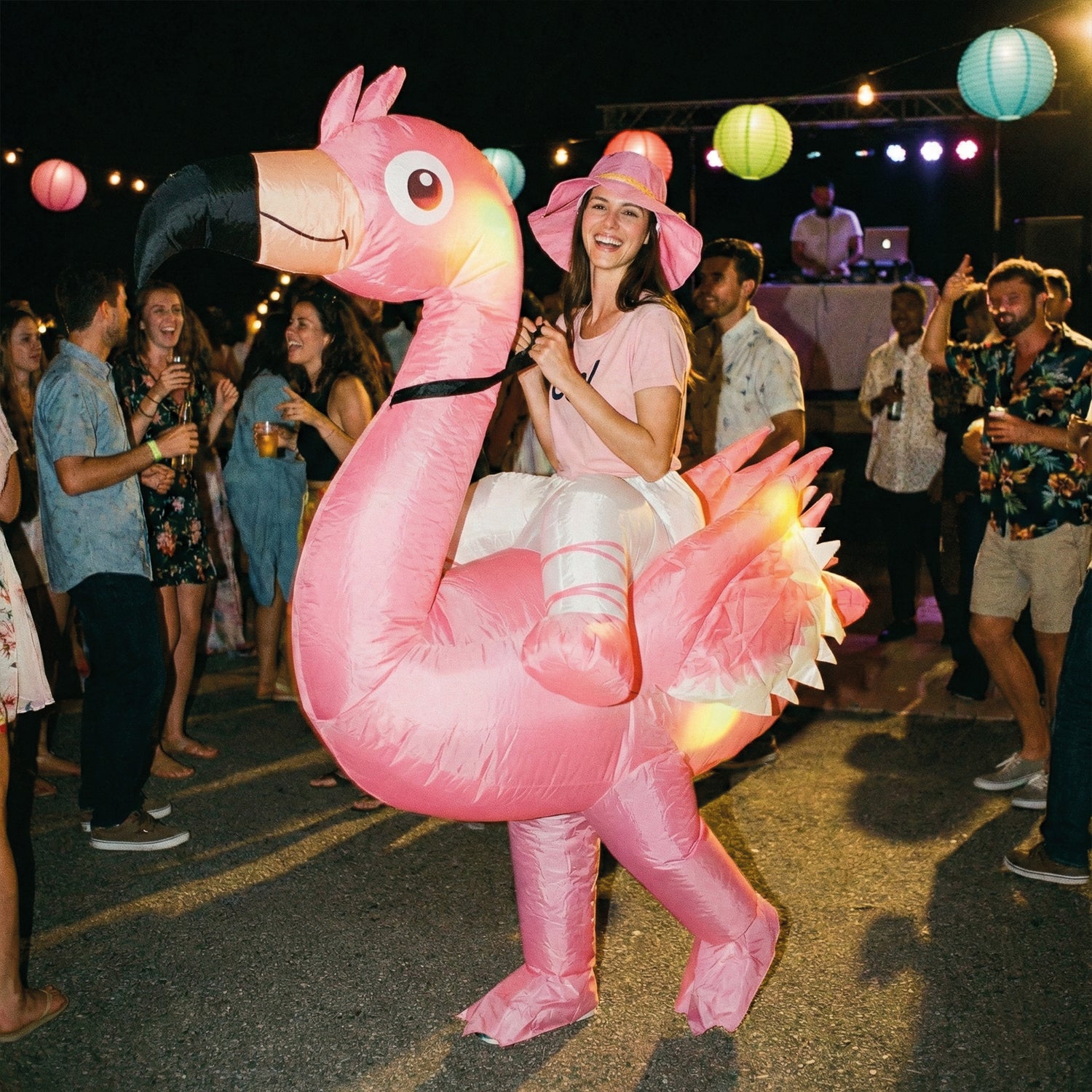 Costume Gonflable Adulte – Flamant Rose
