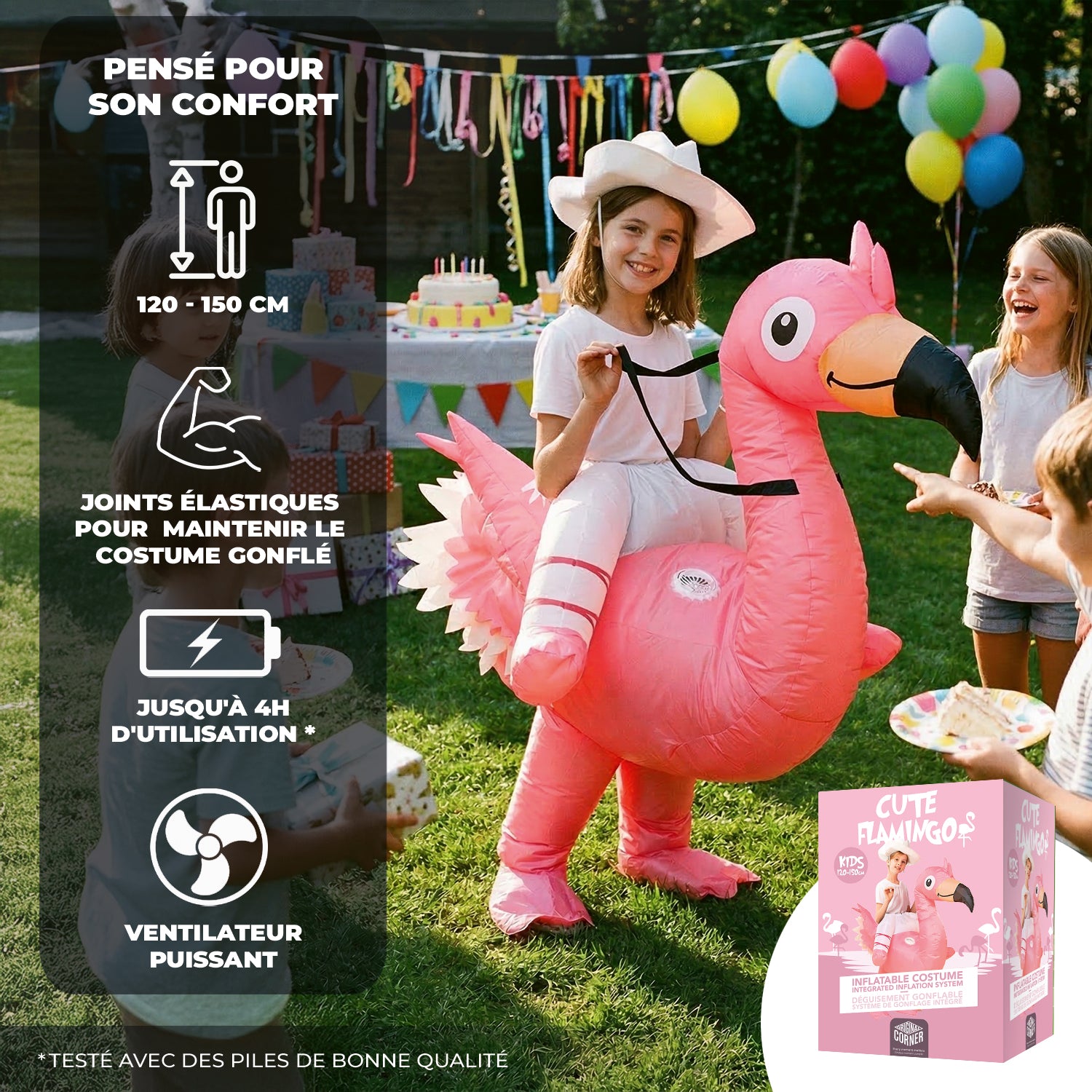 Costume Gonflable Enfant (120 - 150 cm) – Flamant Rose