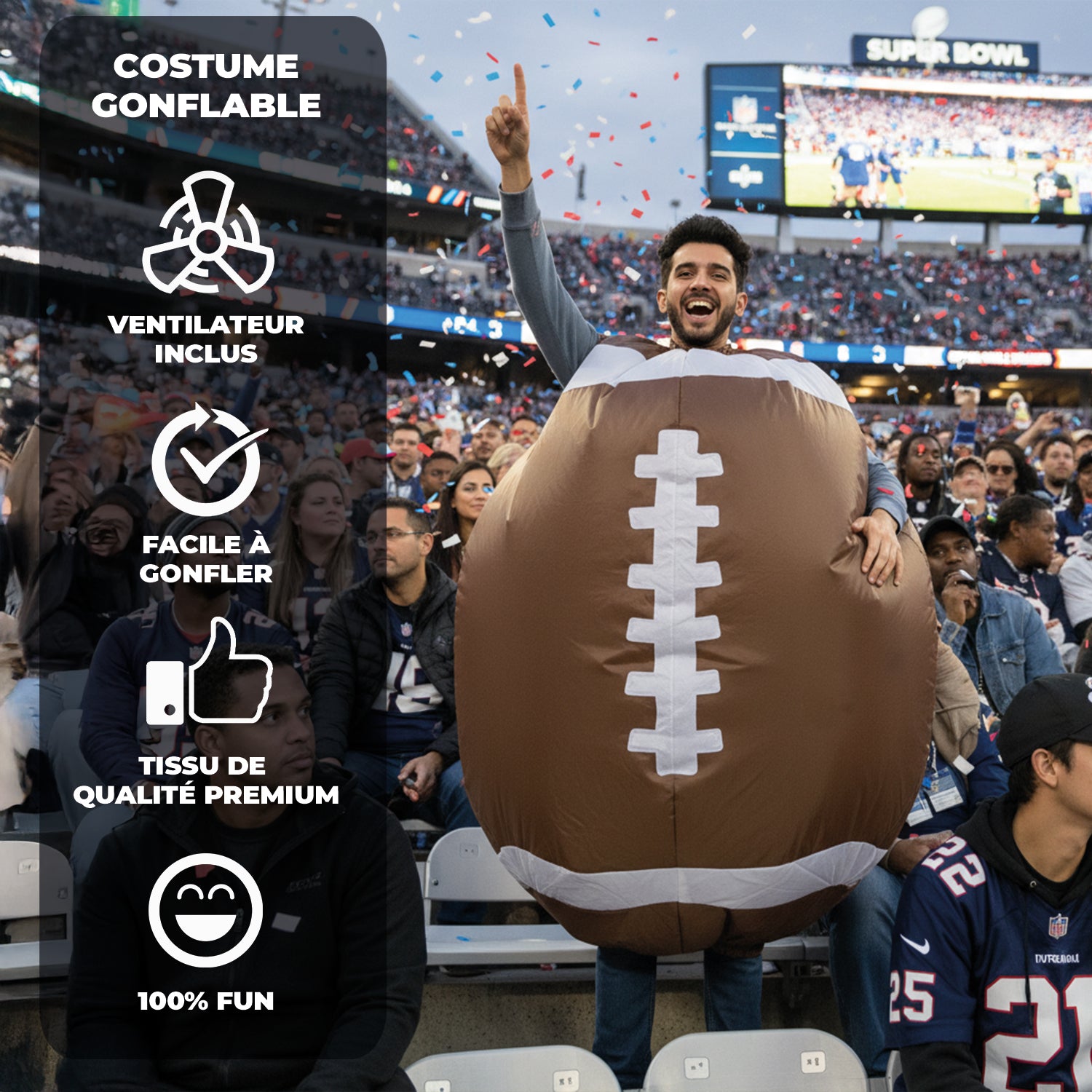Costume Gonflable Adulte – Ballon de Foot US