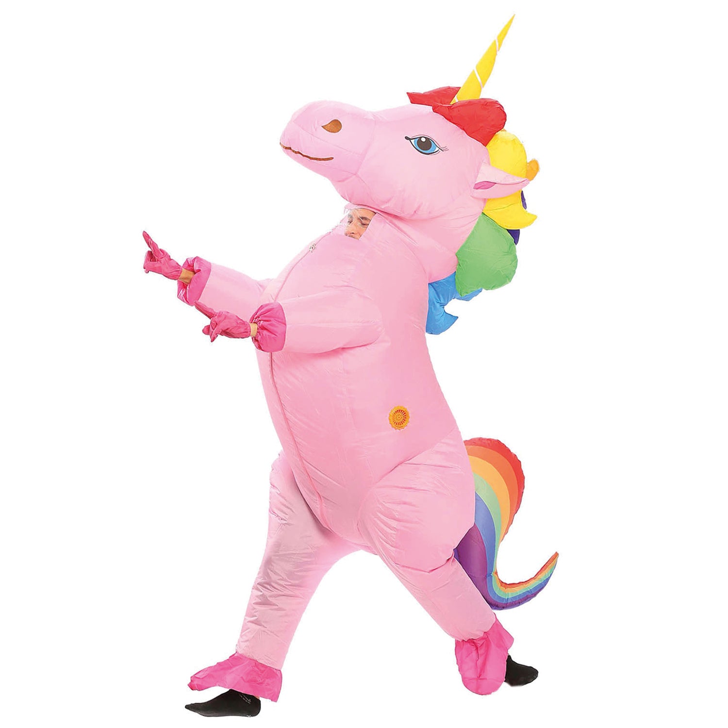 Costume Gonflable Adulte – Licorne Rose