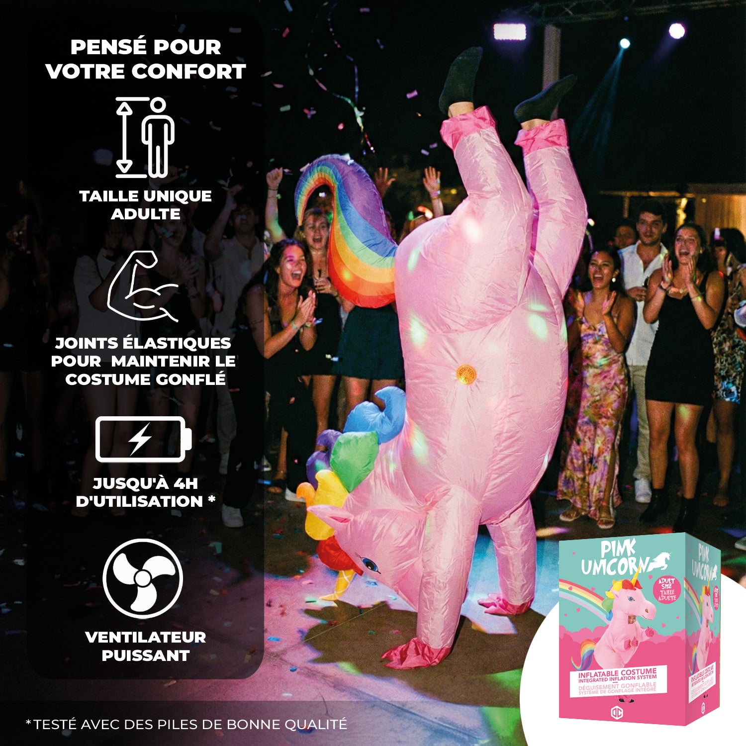 Costume Gonflable Adulte – Licorne Rose