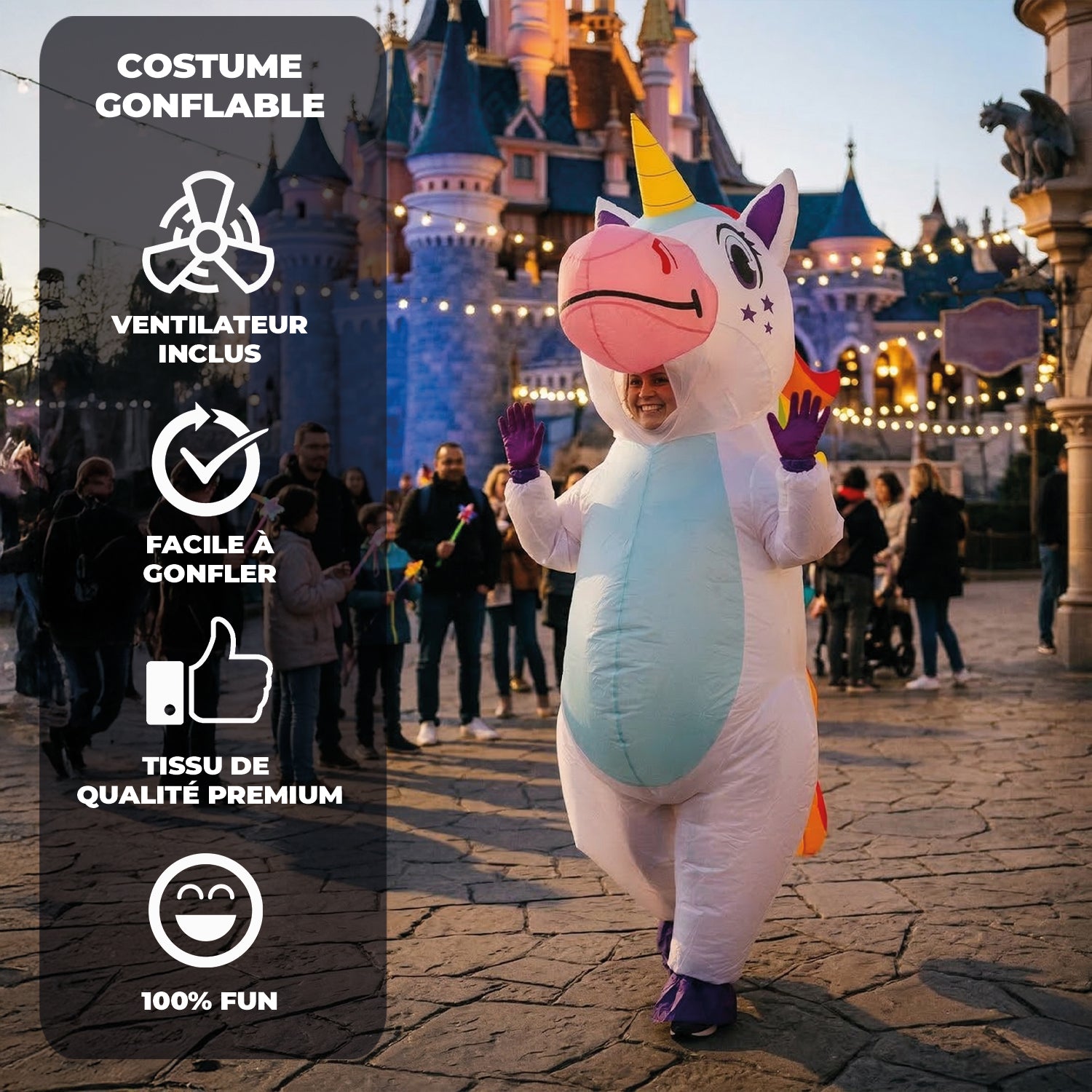 Costume Gonflable Adulte – Licorne XXL