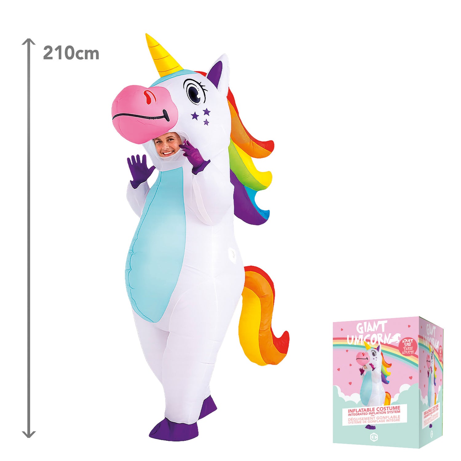 Costume Gonflable Adulte – Licorne XXL