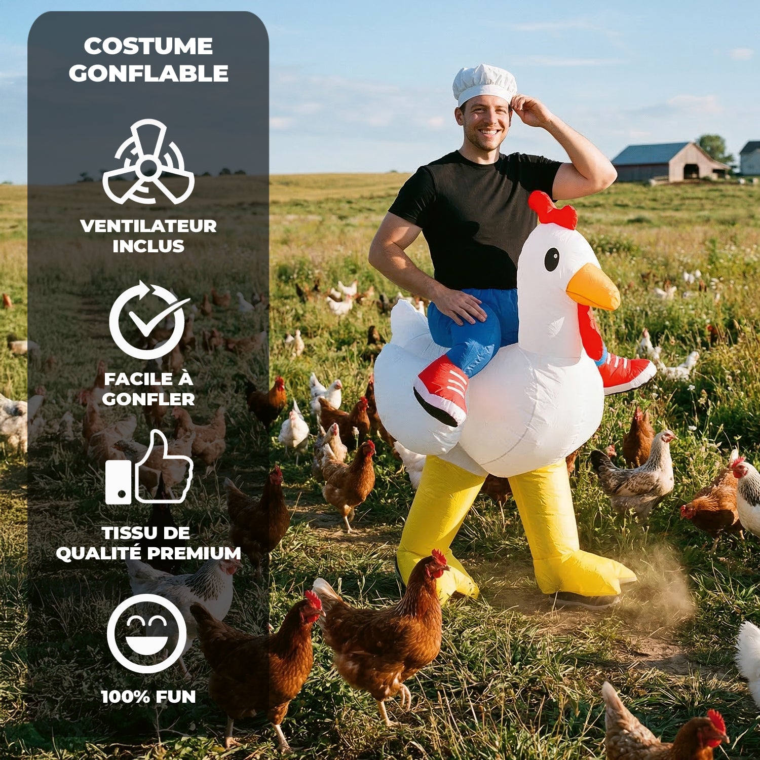 Costume Gonflable Adulte – Poulet