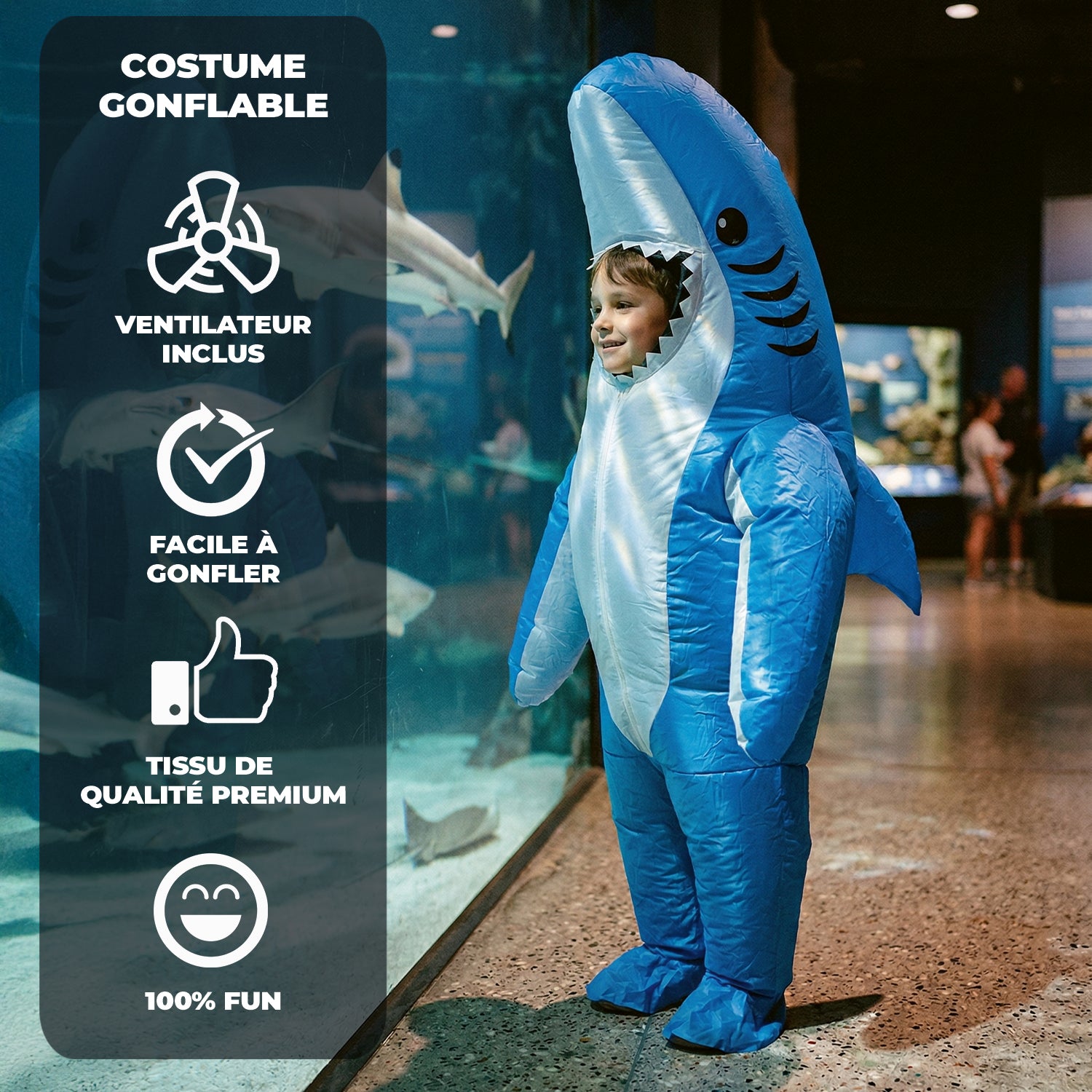 Costume Gonflable Enfant (120 - 150 cm) – Requin Bleu