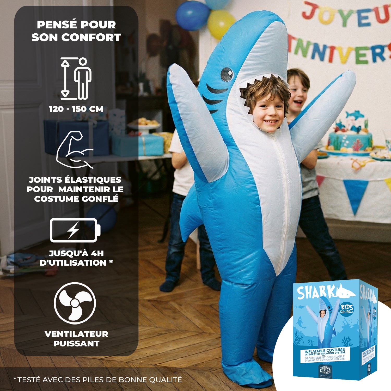 Costume Gonflable Enfant (120 - 150 cm) – Requin Bleu