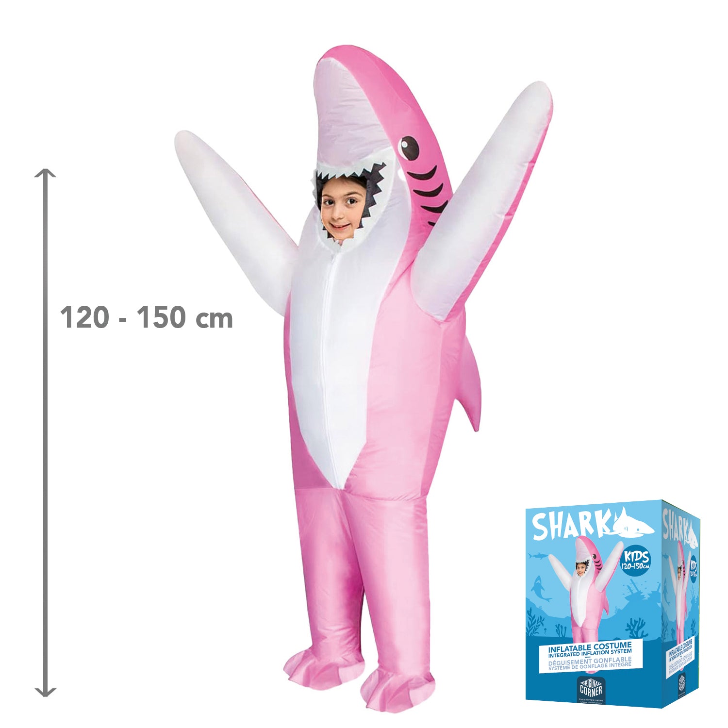 Costume Gonflable Enfant (120 - 150 cm) – Requin Rose