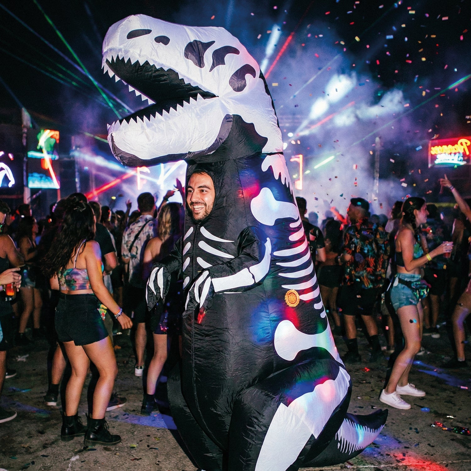 Costume Gonflable Adulte – Squelette T-Rex XXL
