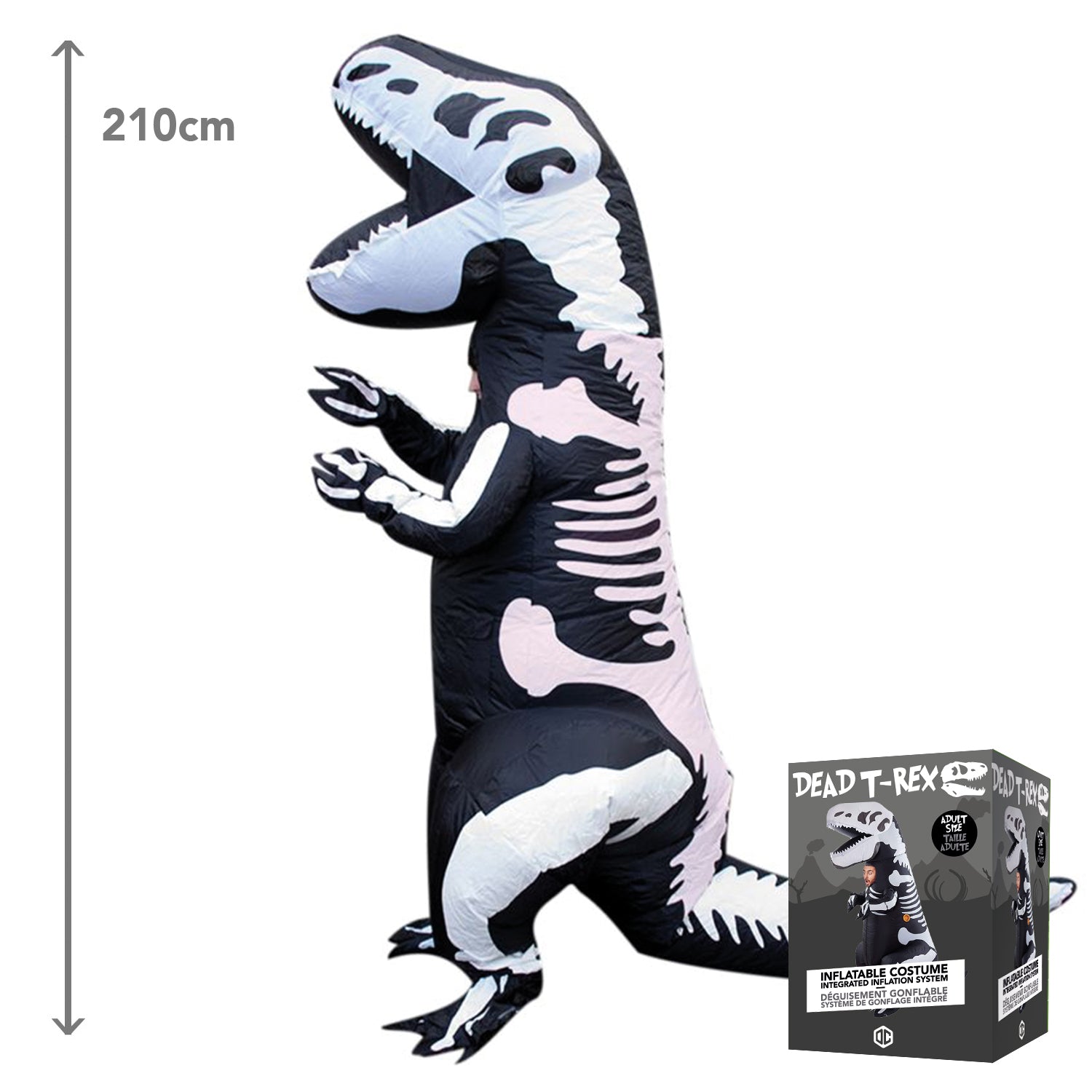 Costume Gonflable Adulte – Squelette T-Rex XXL