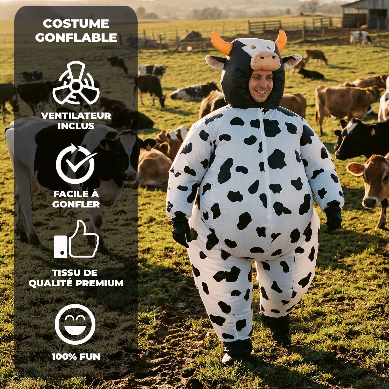 Costume Gonflable Adulte – Vache