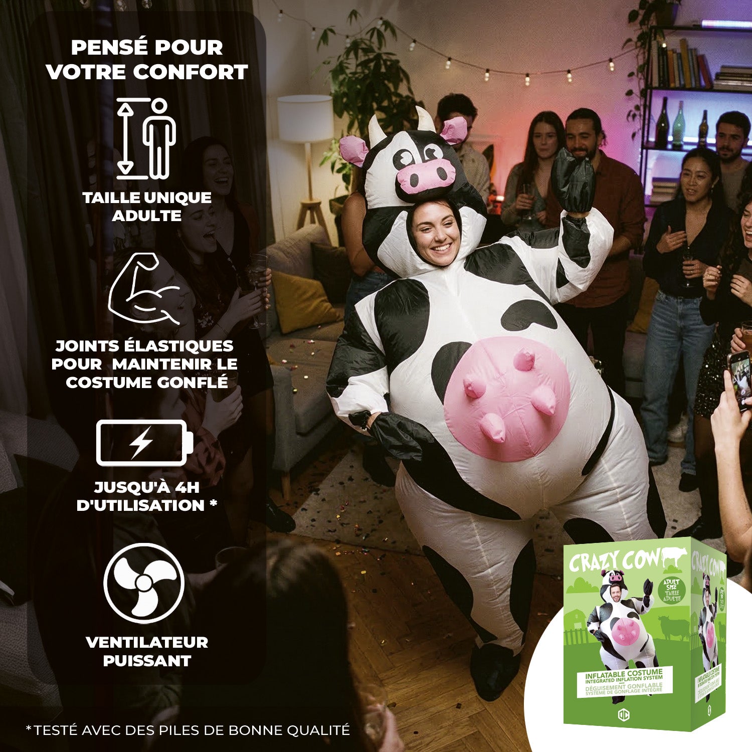 Costume Gonflable Adulte – Vache Folle