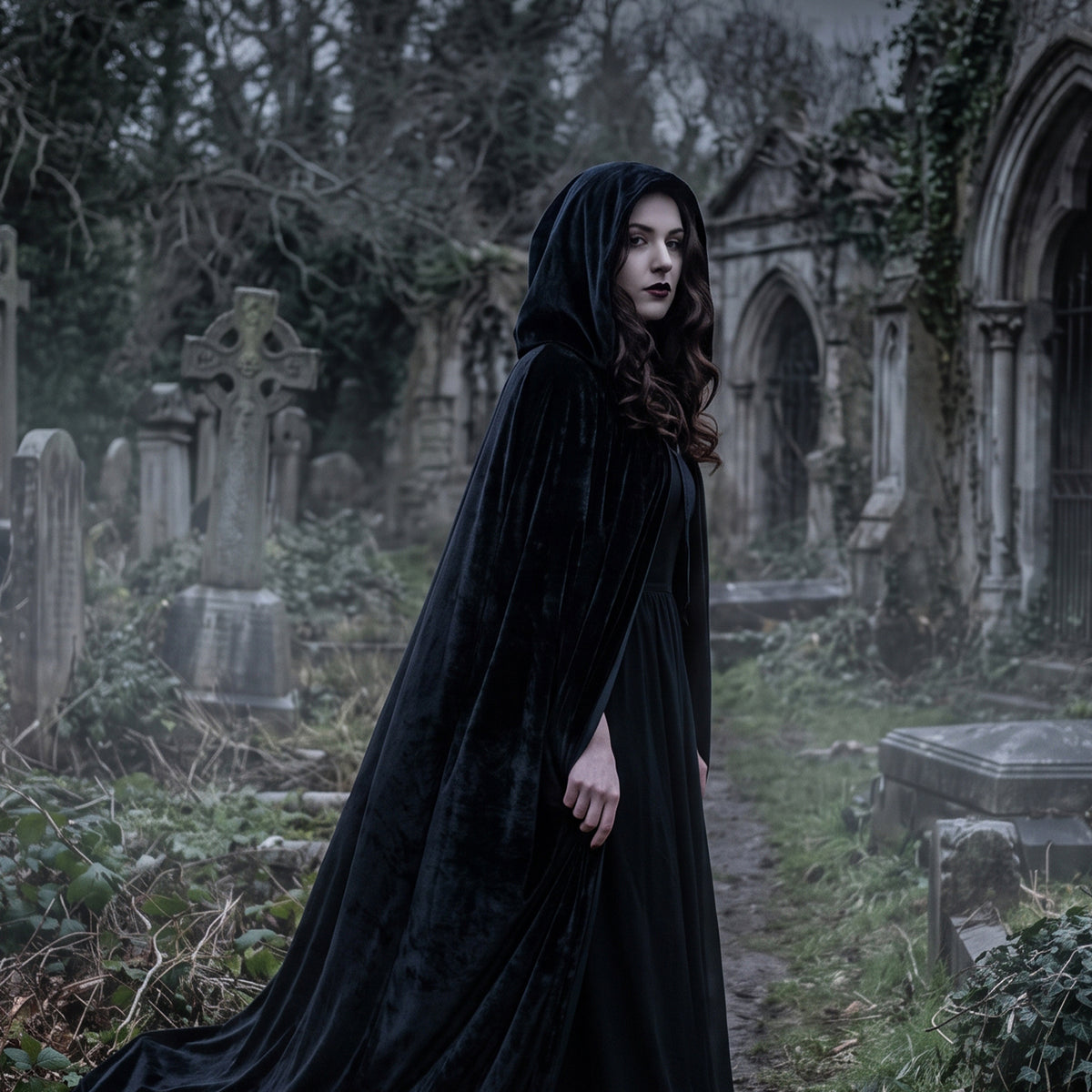 Cape de Vampire Adulte – Noir