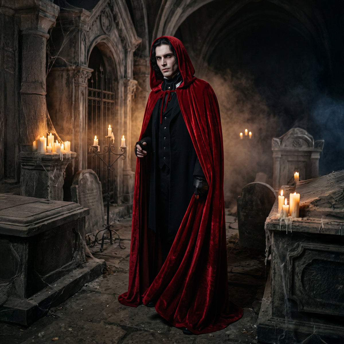 Cape de Vampire Adulte – Rouge