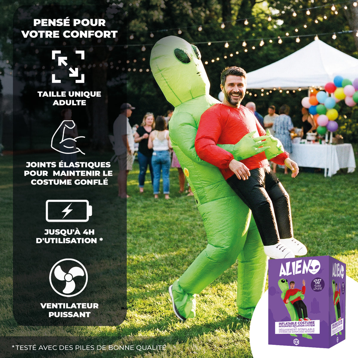 Morph Costume d'alien géant gonflable pour adulte Vert Morph Costume d'alien géant gonflable pour adulte Vert