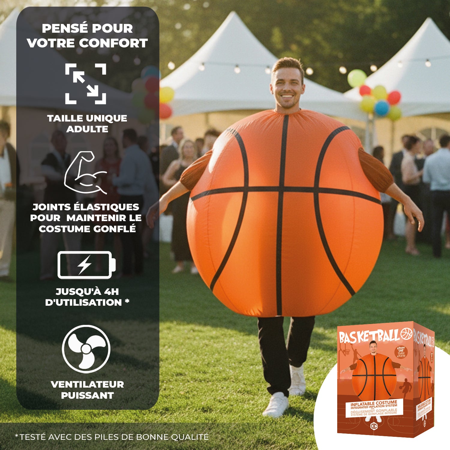 Costume Gonflable Adulte – Ballon de Basket