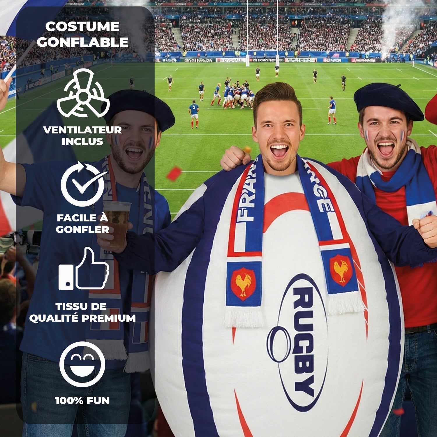 Costume Gonflable Adulte – Ballon de Rugby
