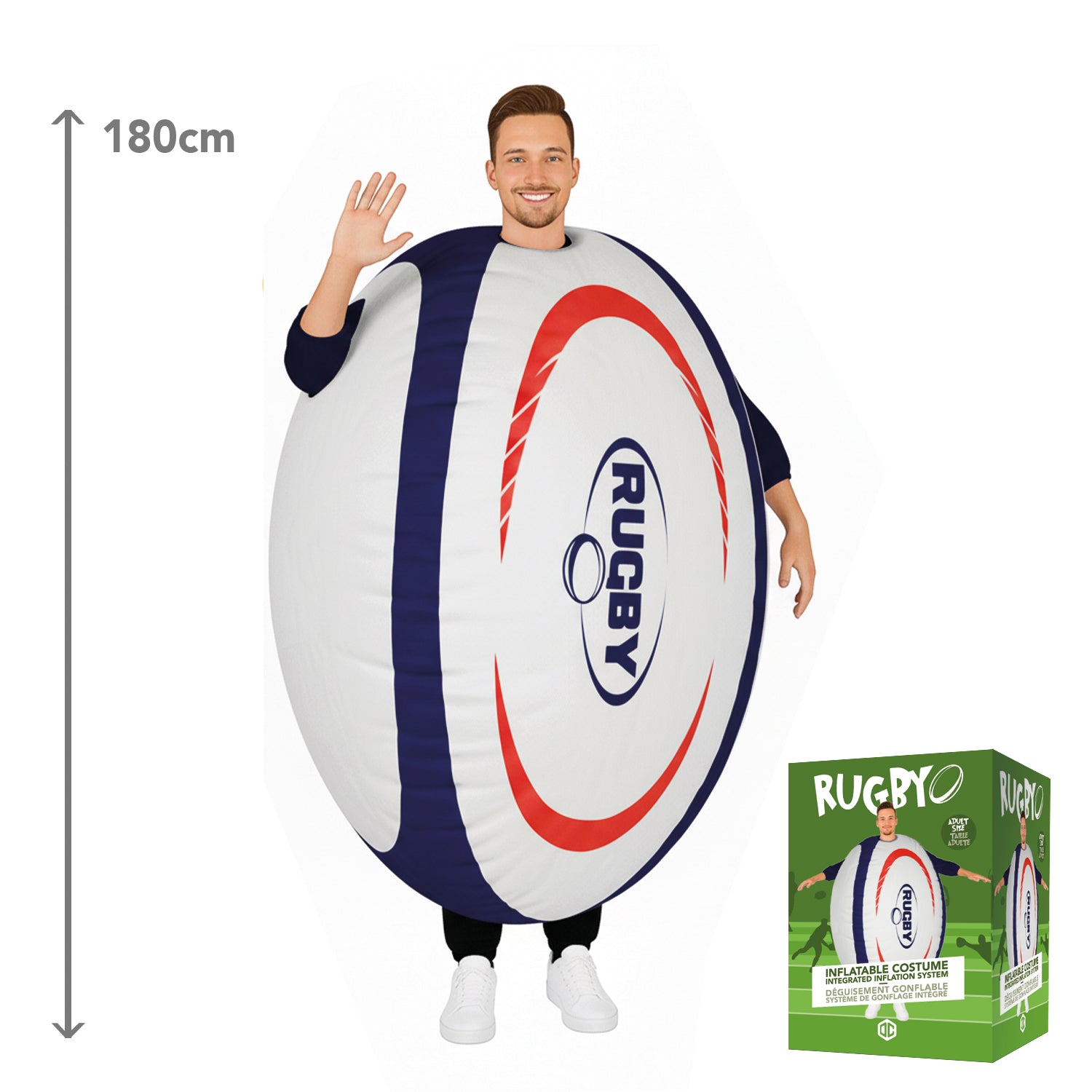 Costume Gonflable Adulte – Ballon de Rugby
