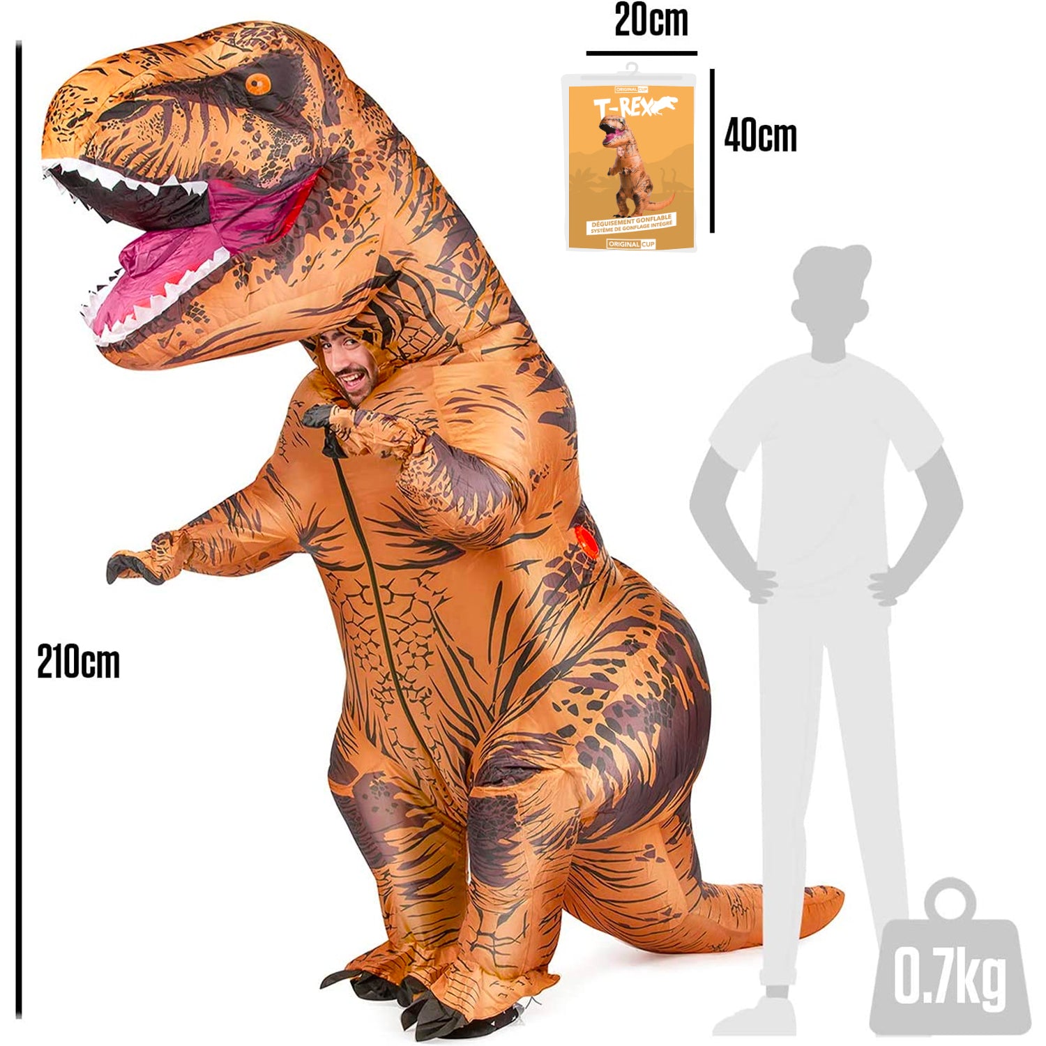 Costume Gonflable Adulte – T-Rex XXL
