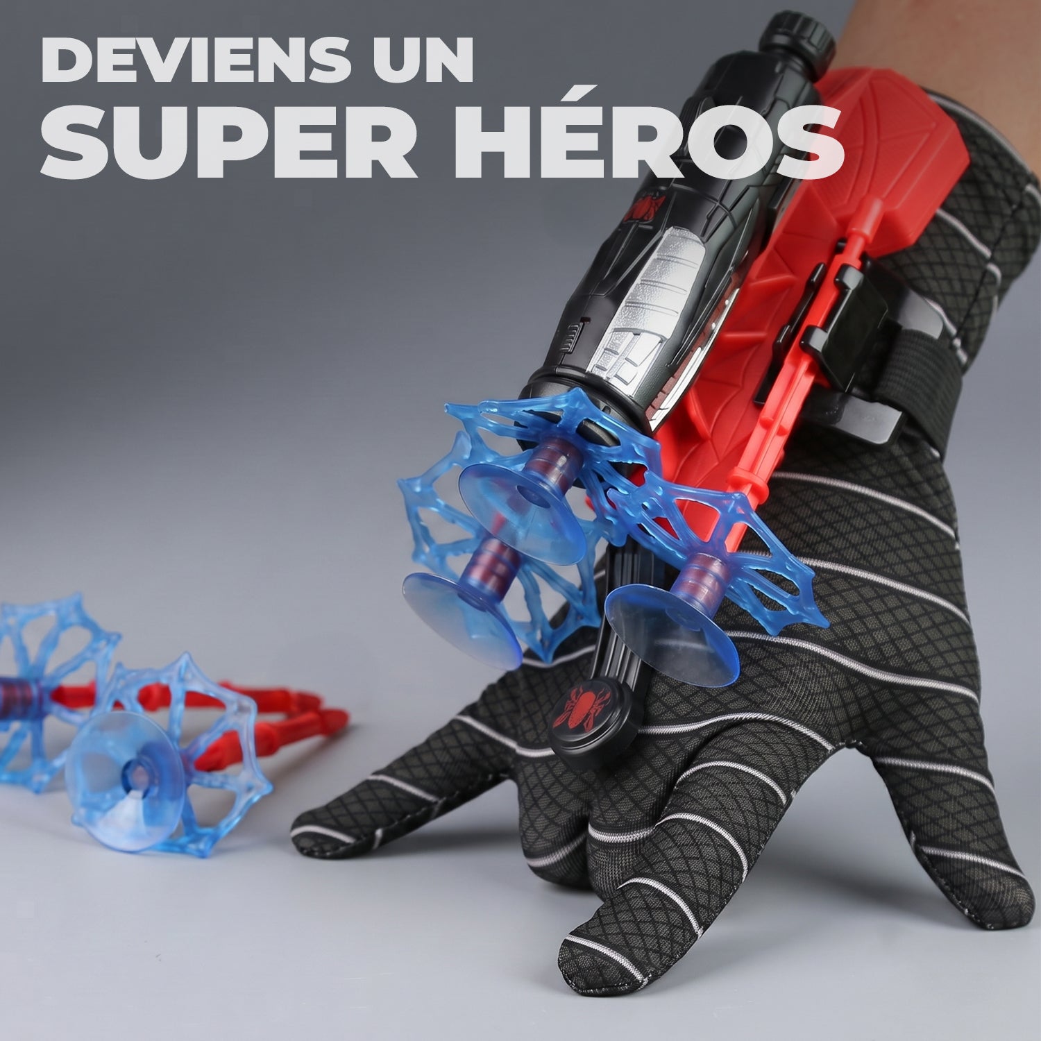 Gant Lanceur de Toiles d'Araignée – Noir
