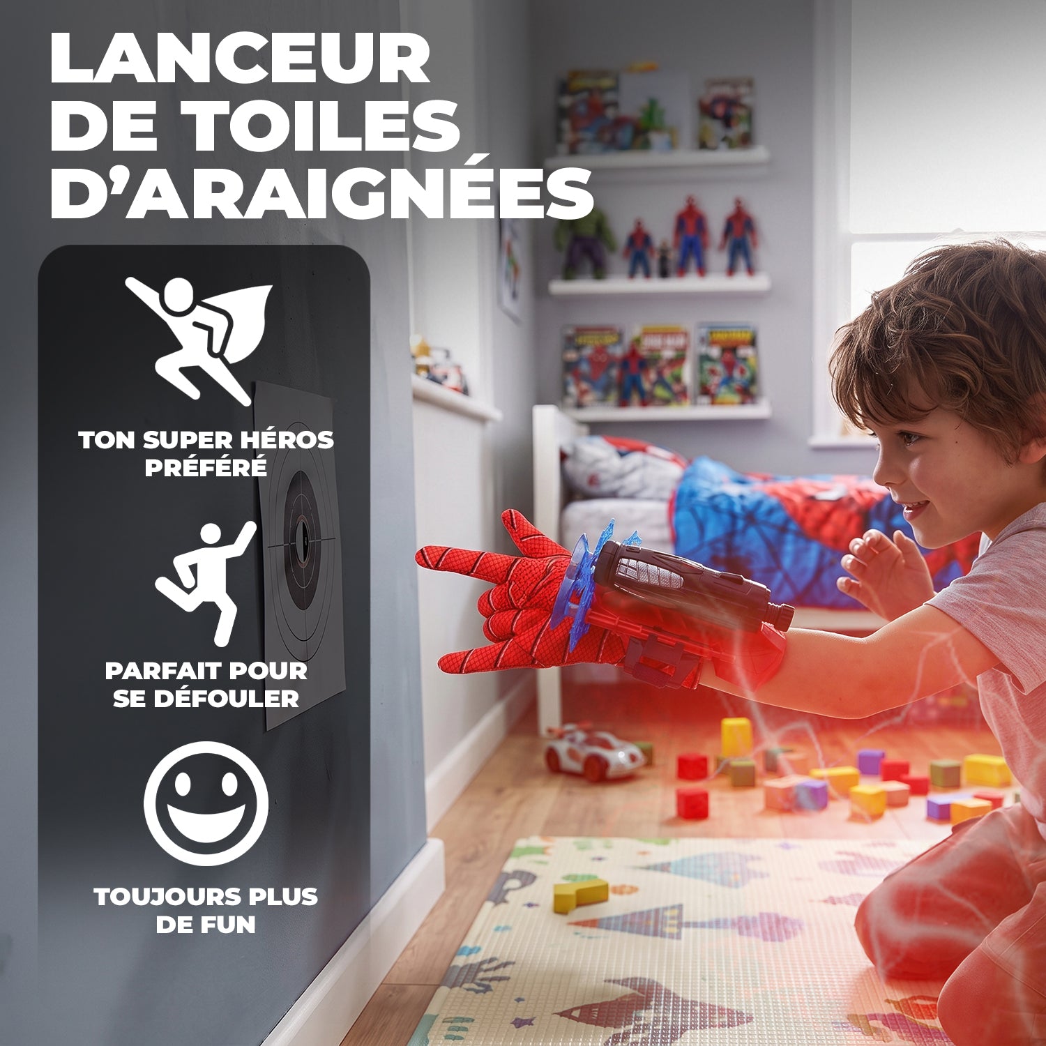 Gant Lanceur de Toiles d'Araignée – Rouge