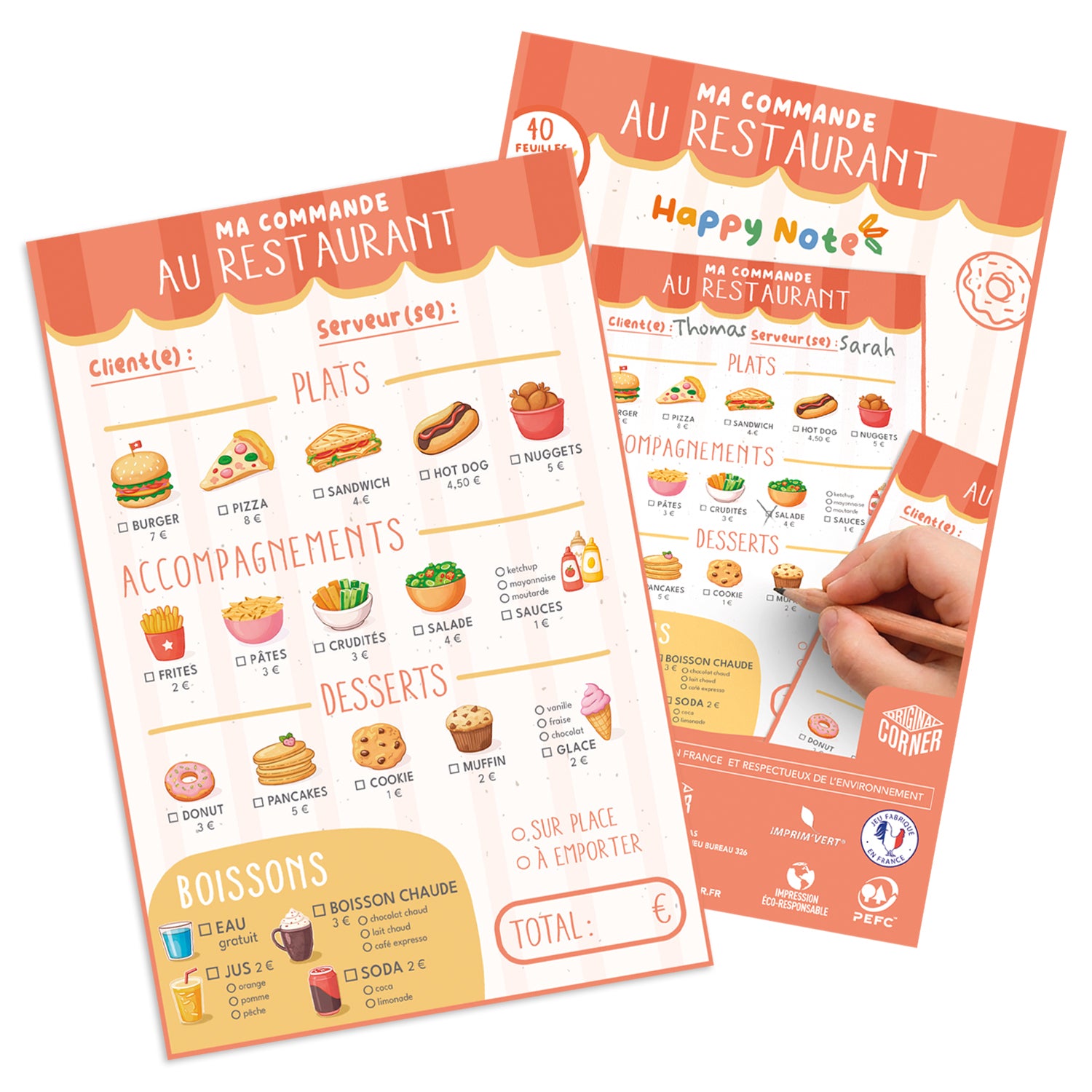 Happy Note® – Ma Commande au Restaurant