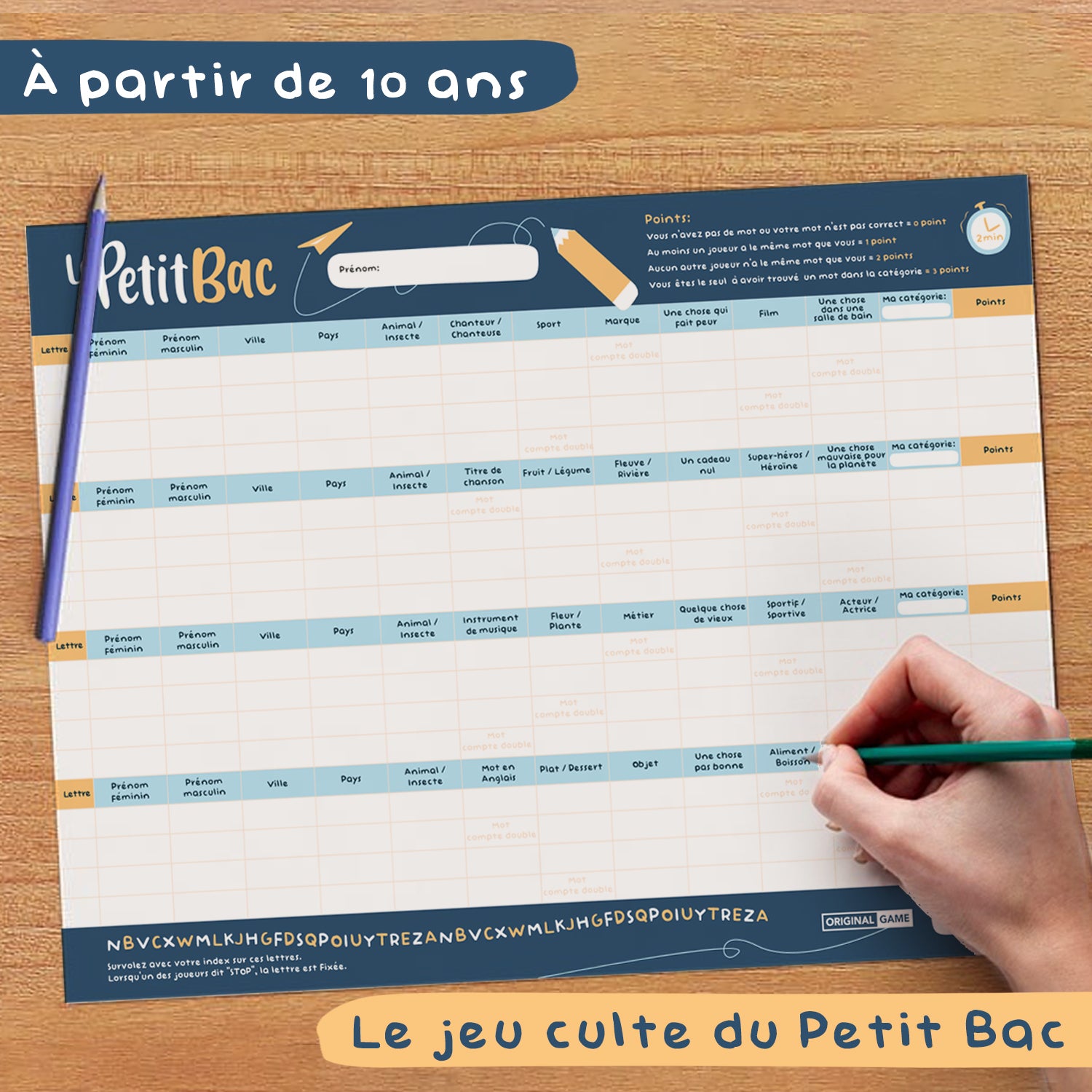 Jeu de société – Le Petit Bac