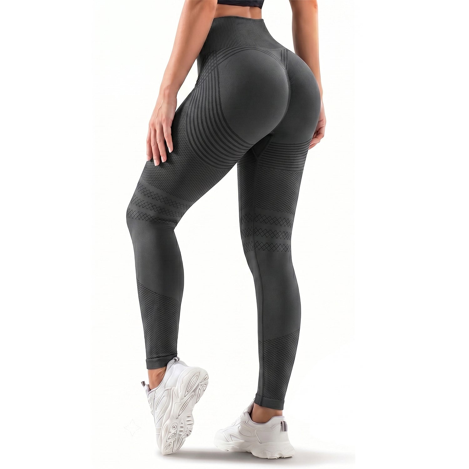 Legging Femme Anti-Cellulite Taille Haute – Gris