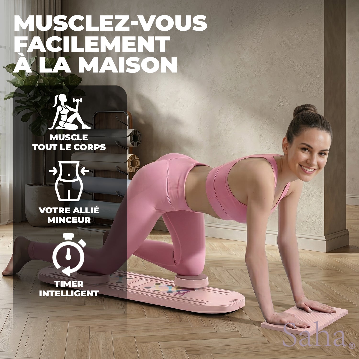 Planche Pilates Reformer Pro Saha® – Rose