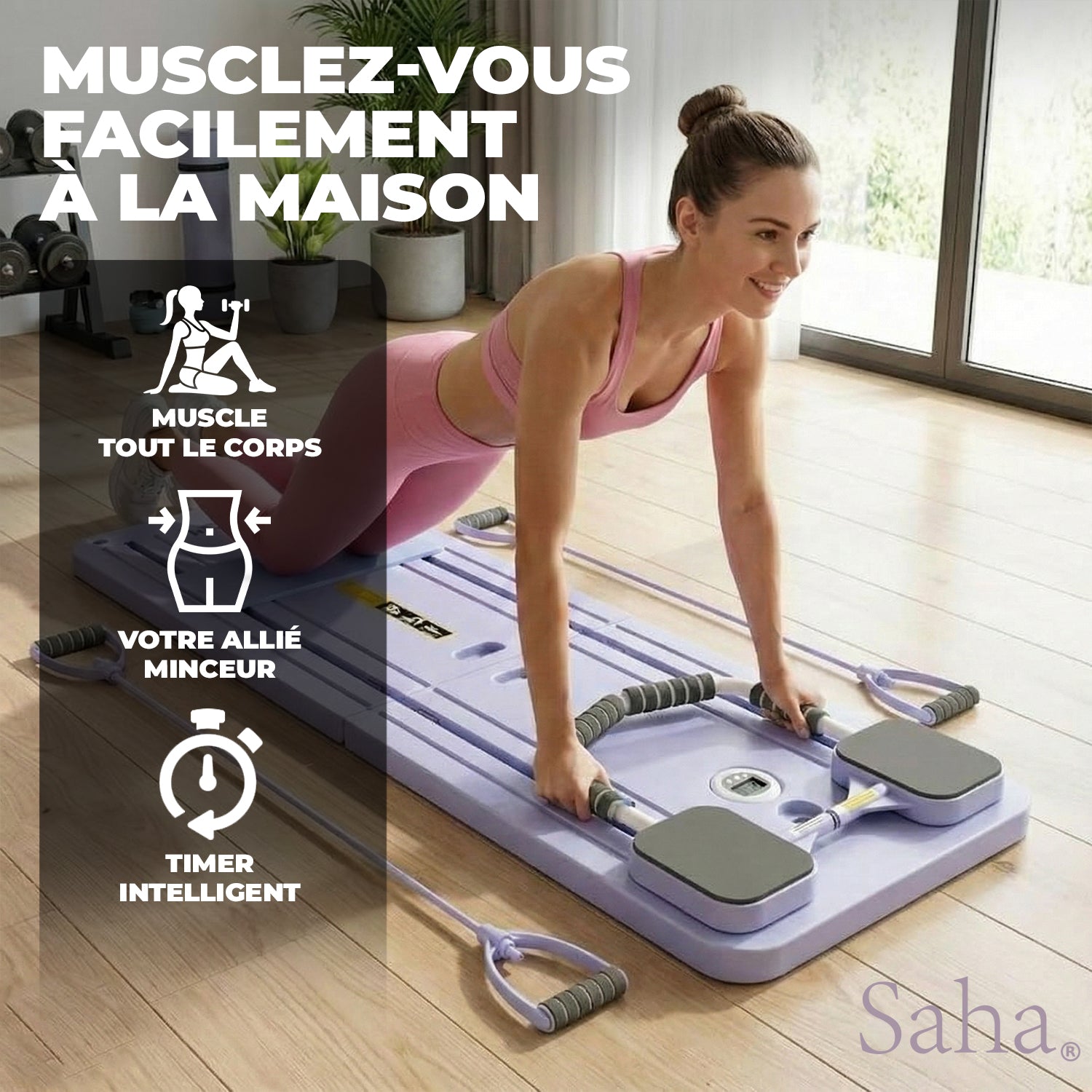 Planche Pilates Reformer Saha® – Violet