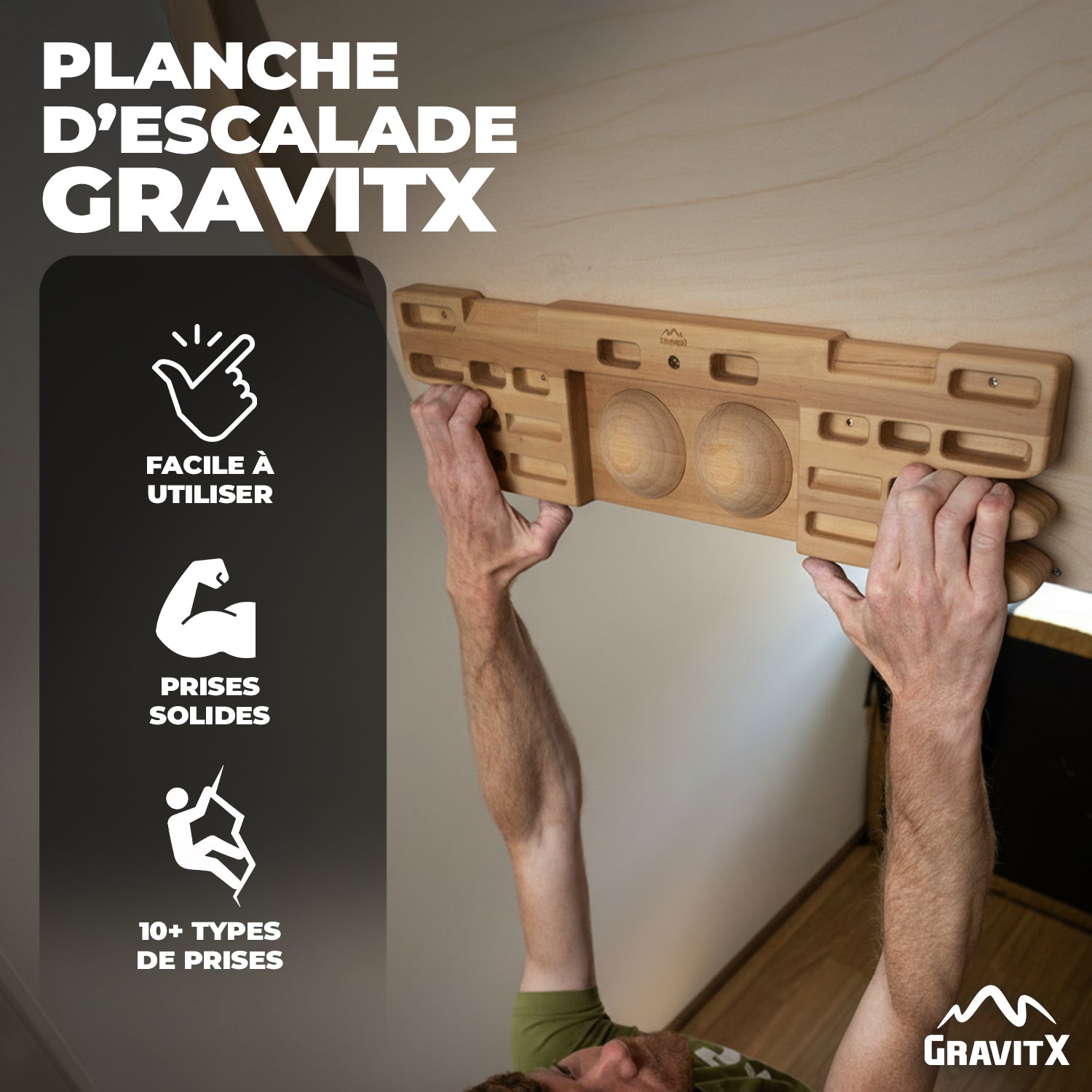Planche d'Escalade en bois GravitX®