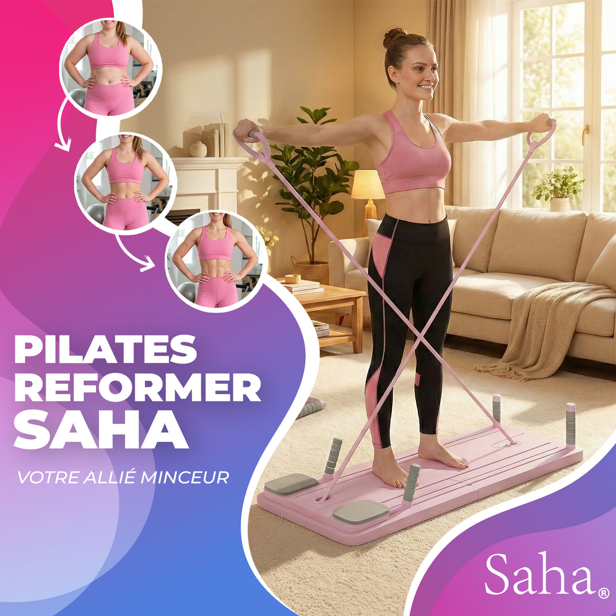 Saha® Rose Pilates Reformer