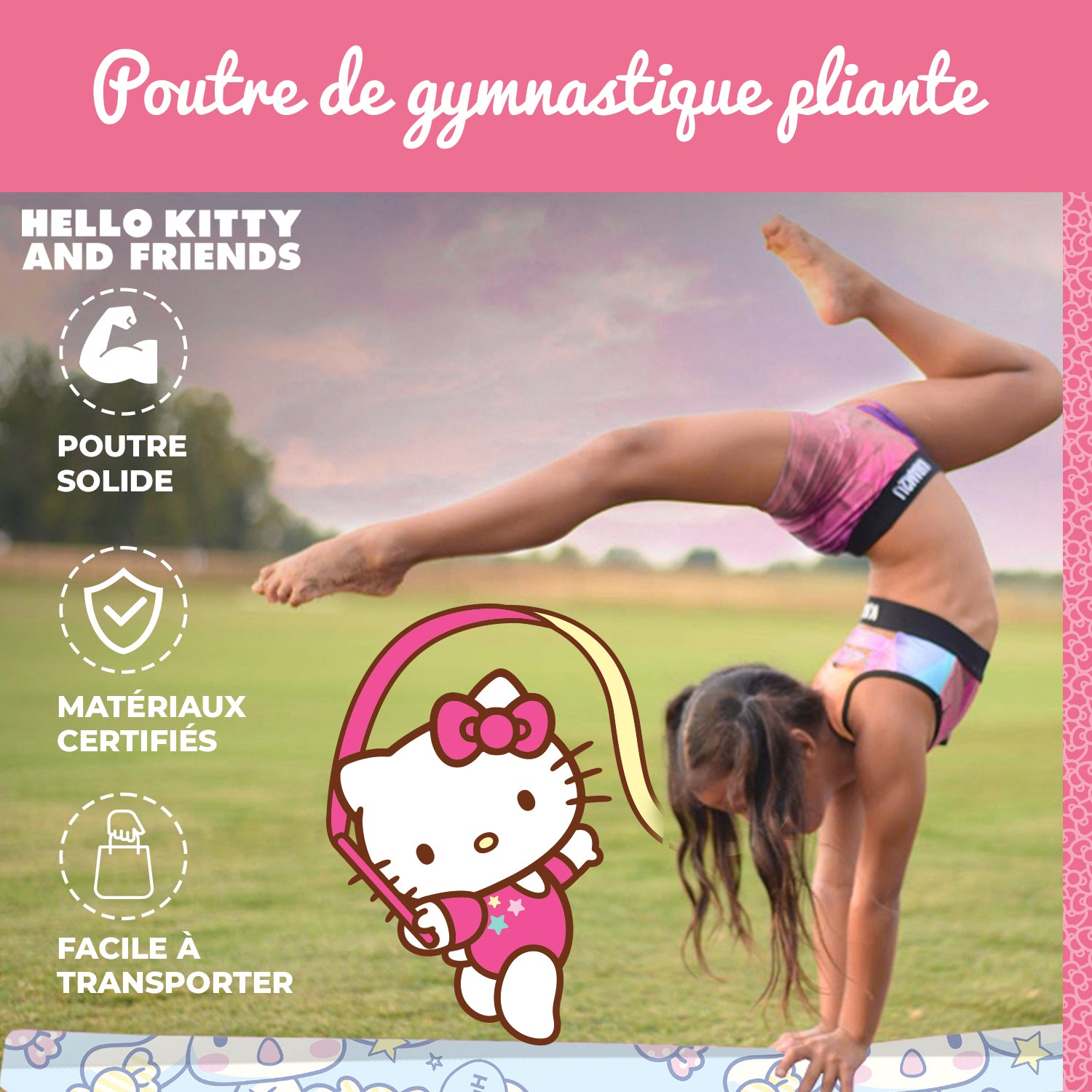Poutre de Gymnastique Pliable pour Enfant Hello Kitty® – Cinnamoroll