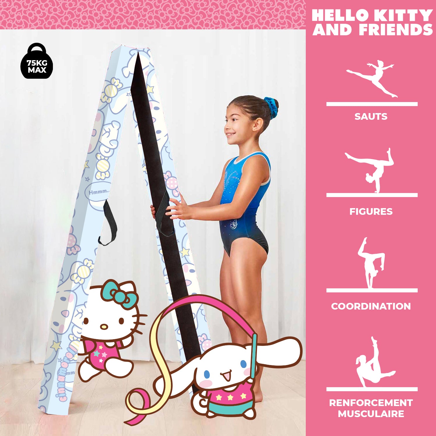 Poutre de Gymnastique Pliable pour Enfant Hello Kitty® – Cinnamoroll