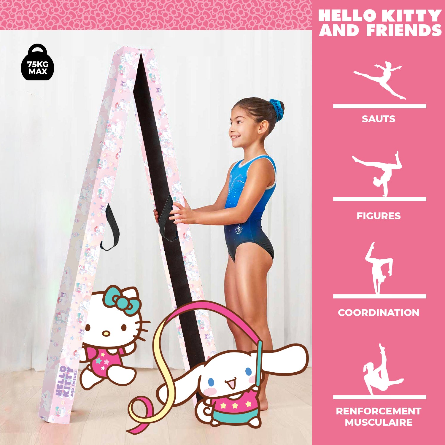 Poutre de Gymnastique Pliable pour Enfant Hello Kitty®