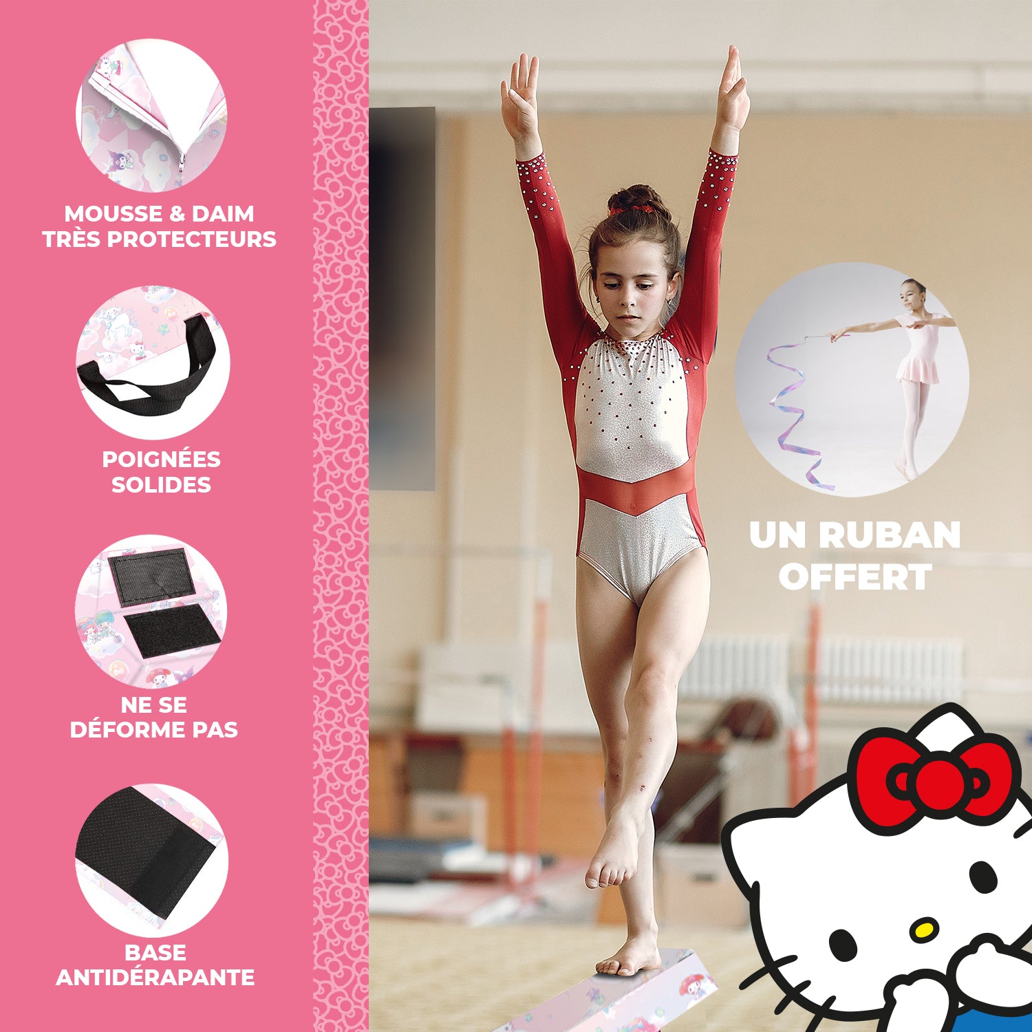 Poutre de Gymnastique Pliable pour Enfant Hello Kitty®