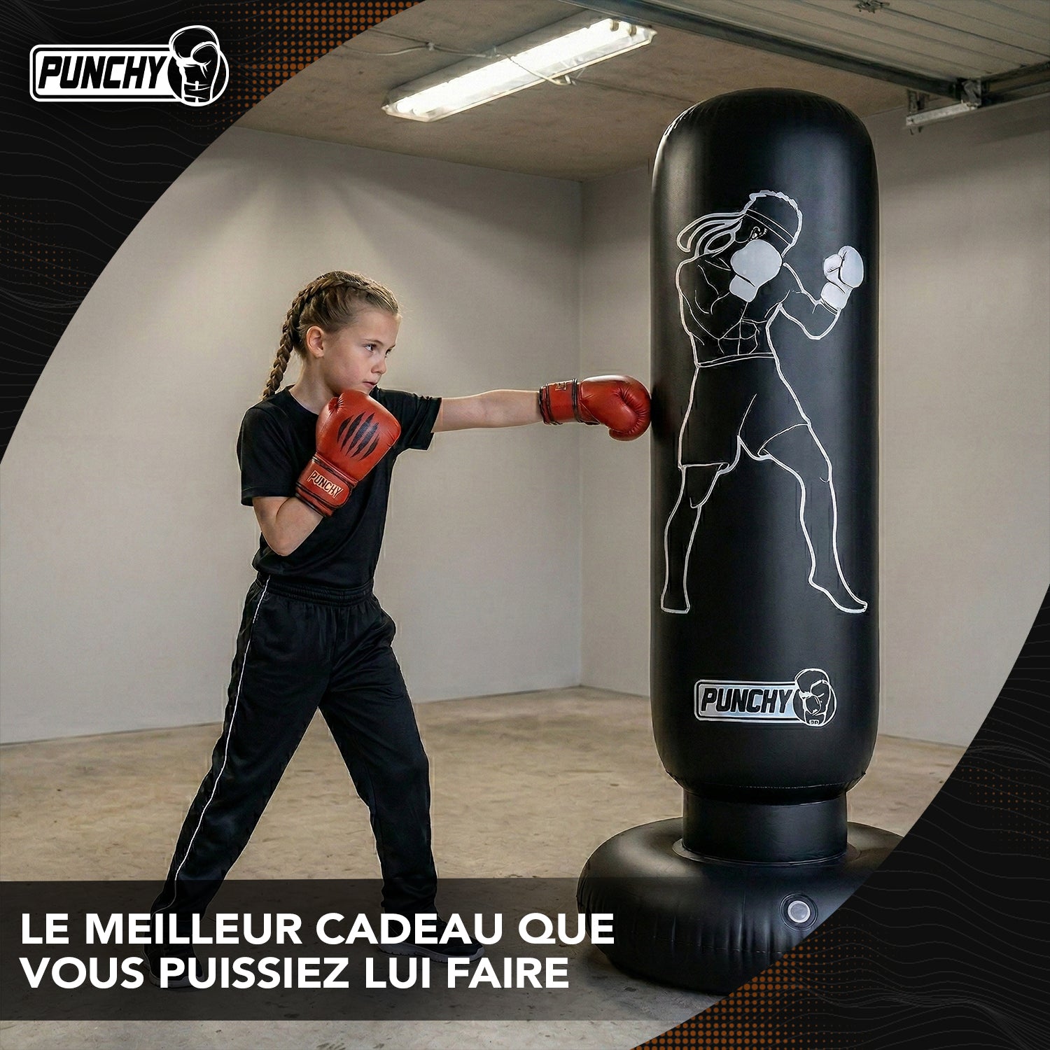 Punching Ball Gonflable Enfant 160x55 cm