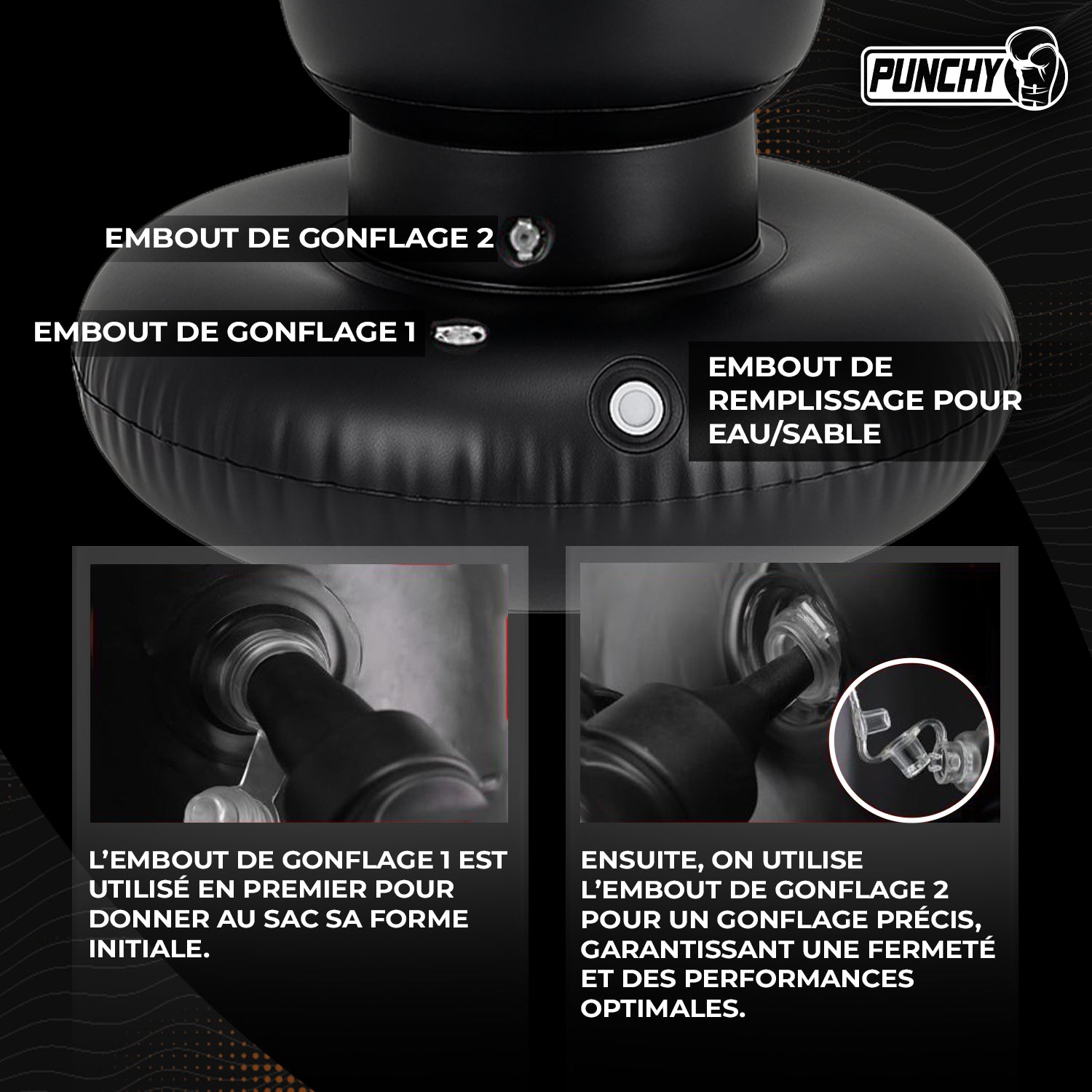 Punching Ball Gonflable Enfant 160x55 cm