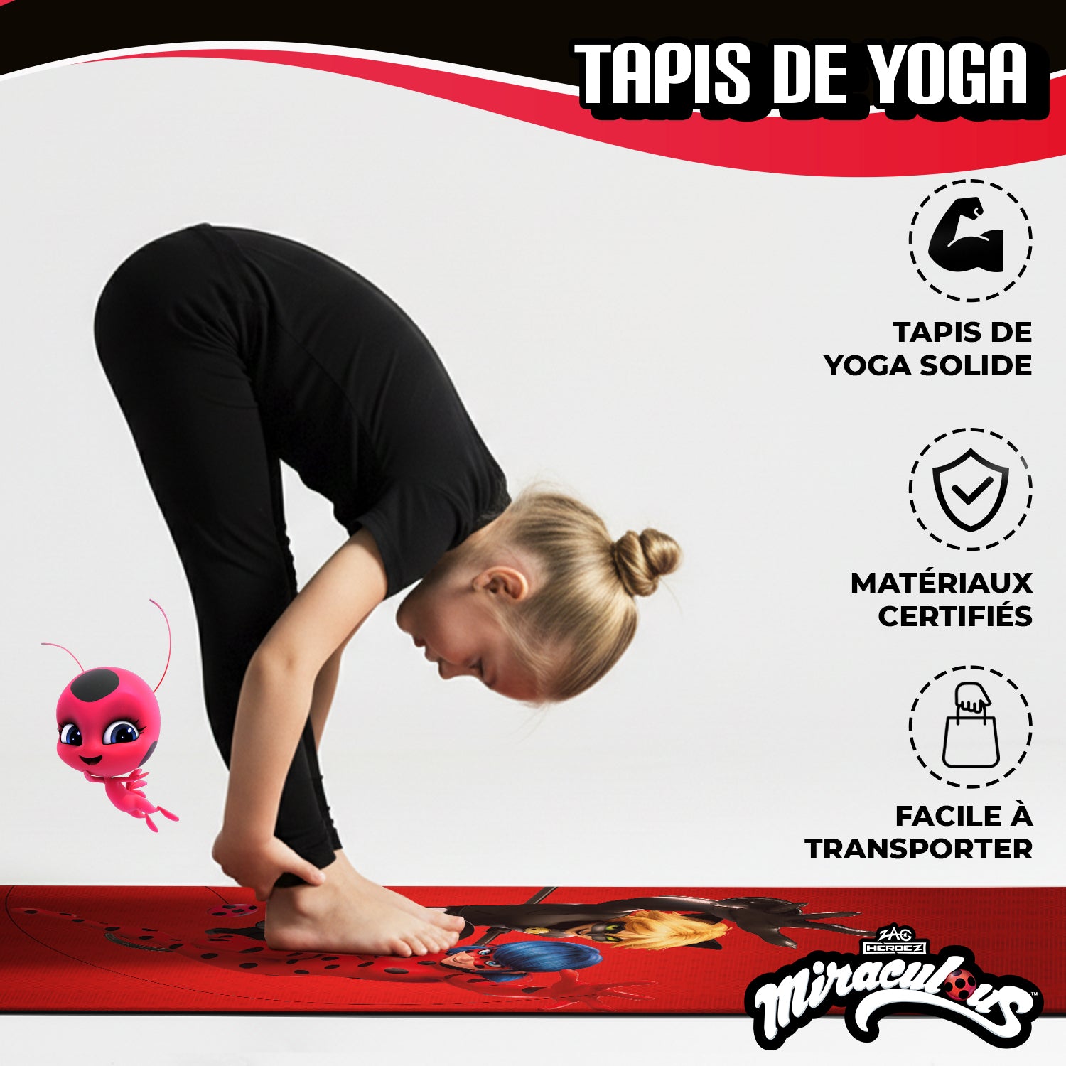 Tapis de Yoga Miraculous® – Ladybug & Chat Noir