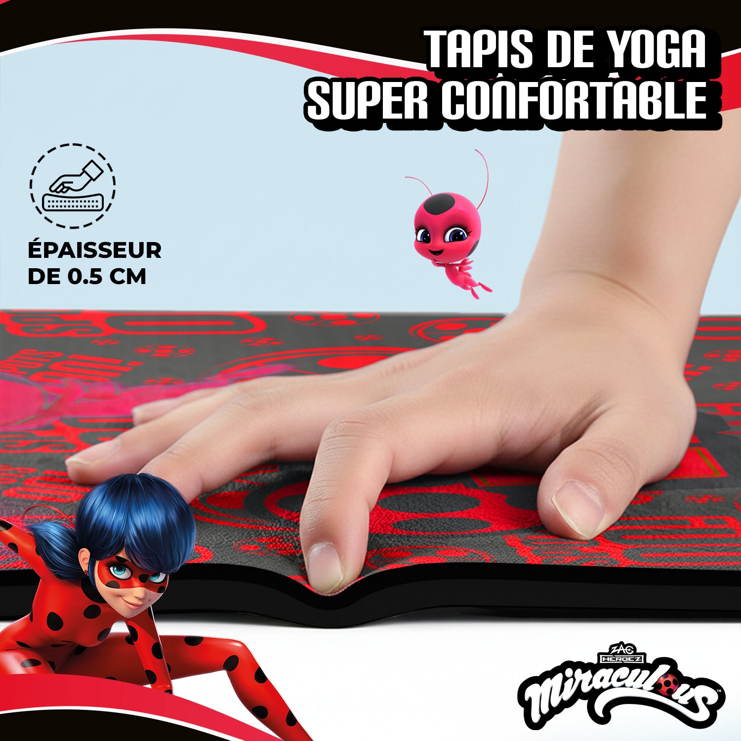 Tapis de Yoga Miraculous® – Ladybug & Tikki