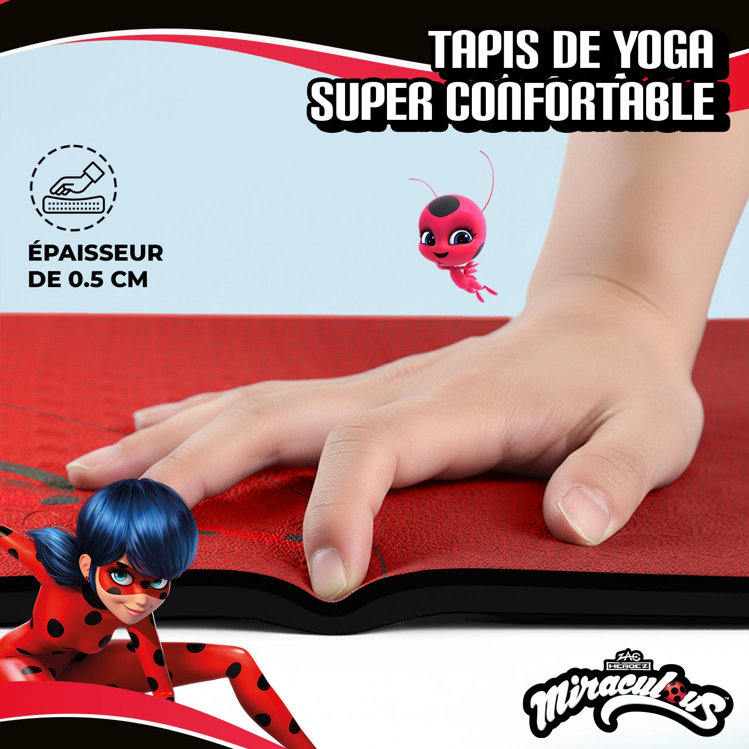 Tapis de Yoga Miraculous® – Ladybug & Chat Noir