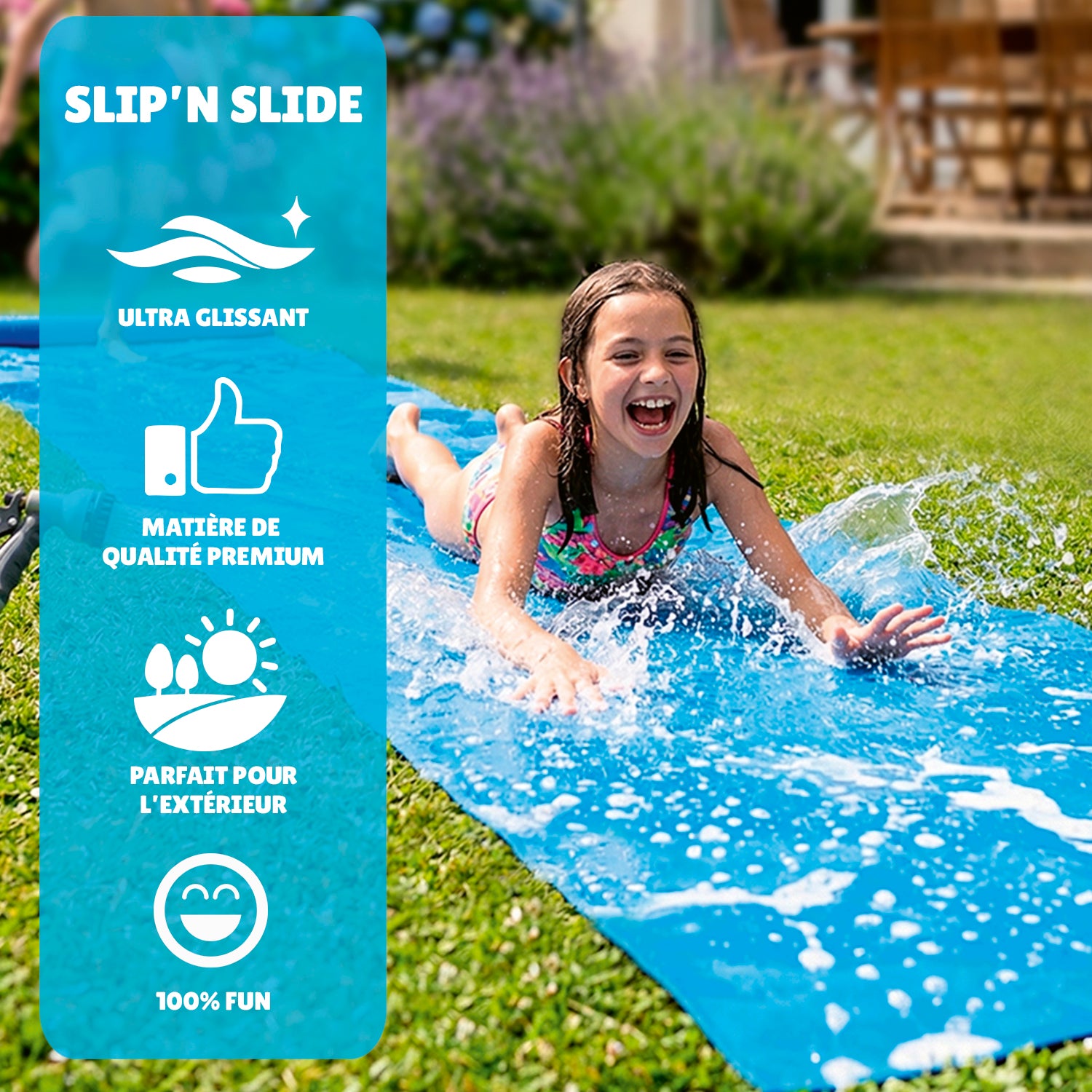 Tapis de Ventriglisse 10 mètres Bleu - Slip'n Slide