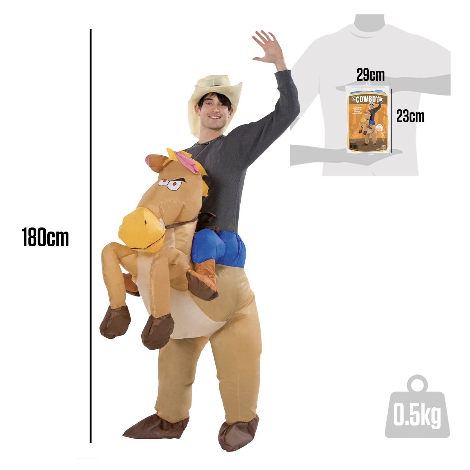 Costume Gonflable Adulte – Cowboy