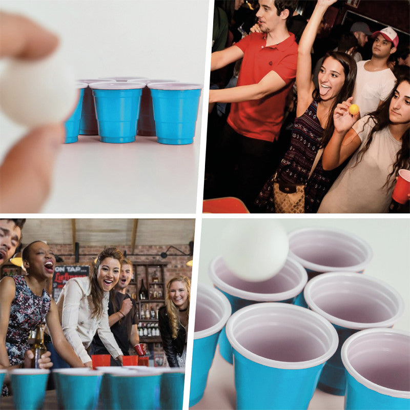 100 Shooters en Plastique Turquoises Réutilisables 4cl