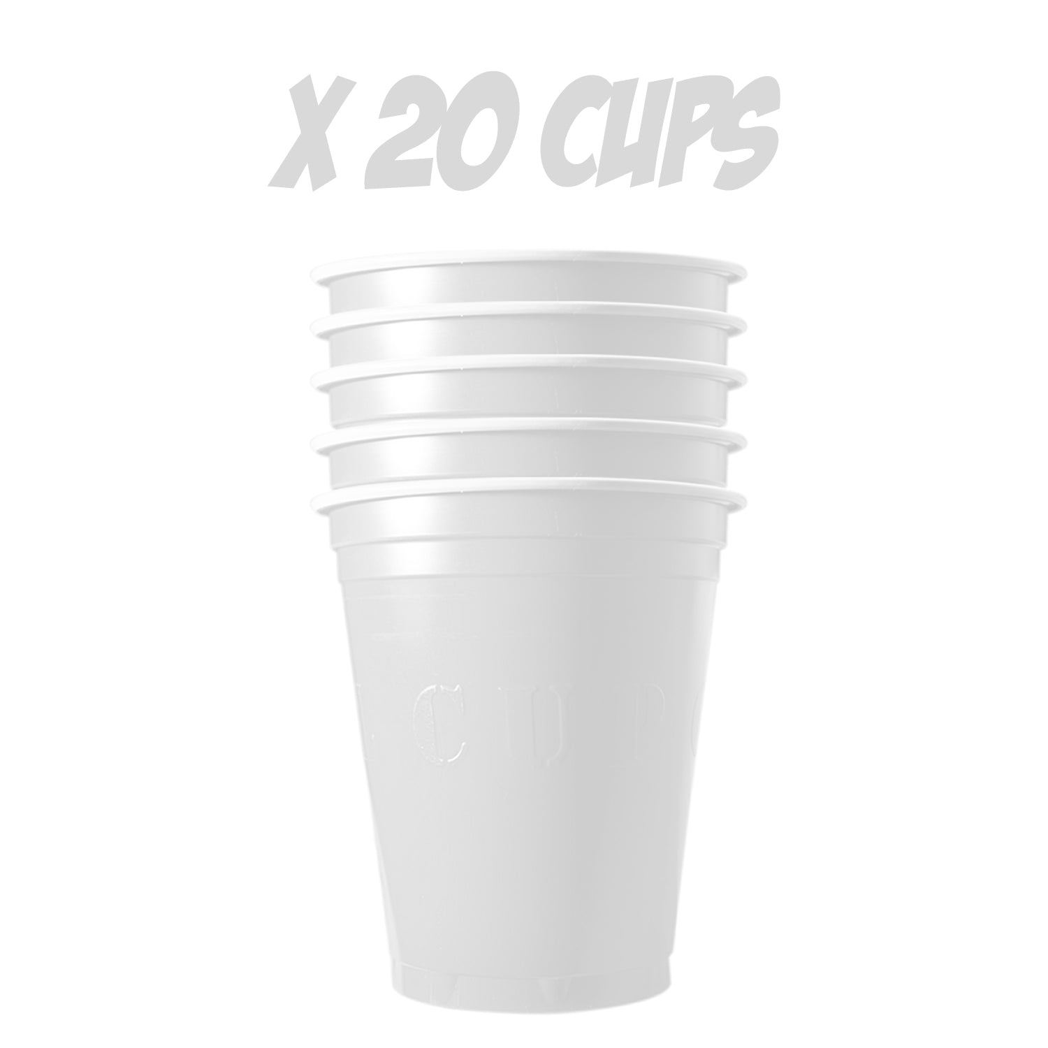 20 Gobelets Blancs 53cl