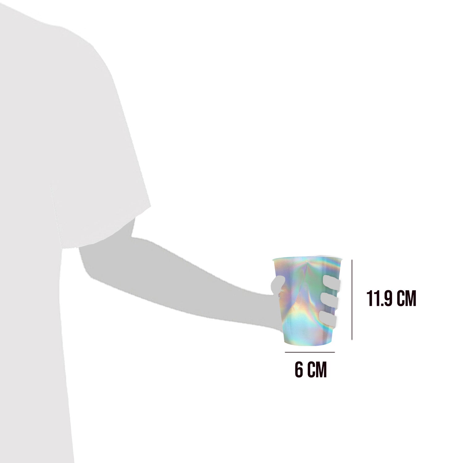 20 Paper Cups Rainbow 53cl