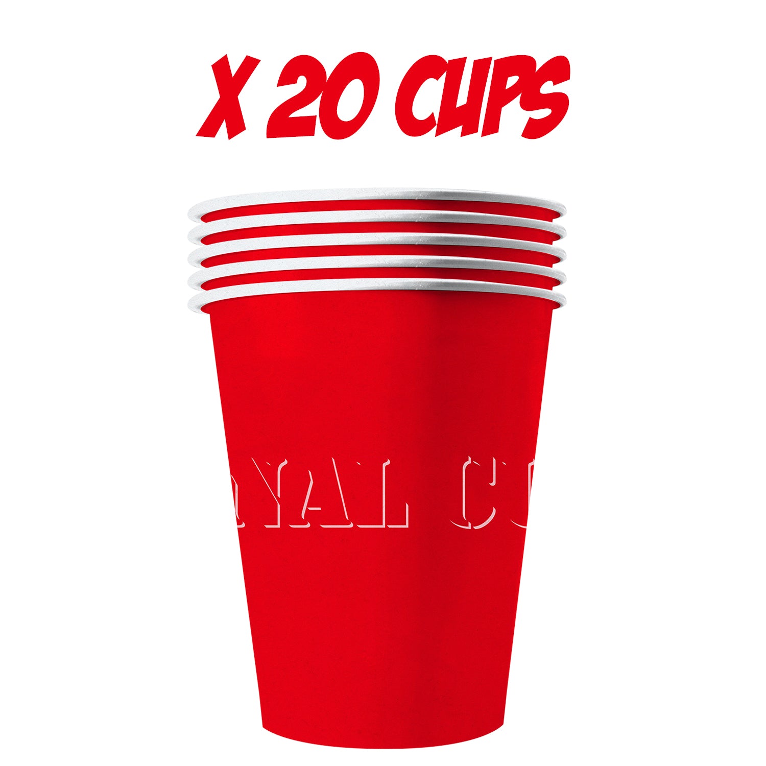 20 Paper Cups Rouges 53cl